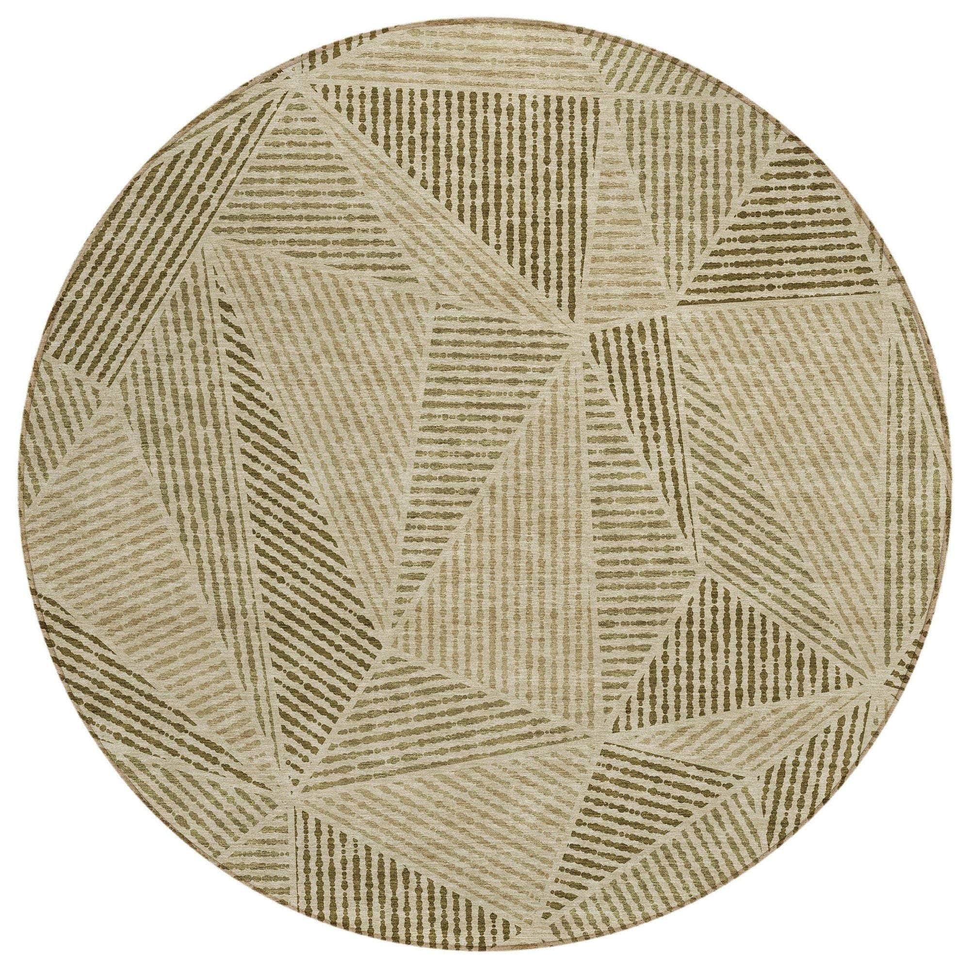 Machine Made ACN618 Khaki Brown Rugs 