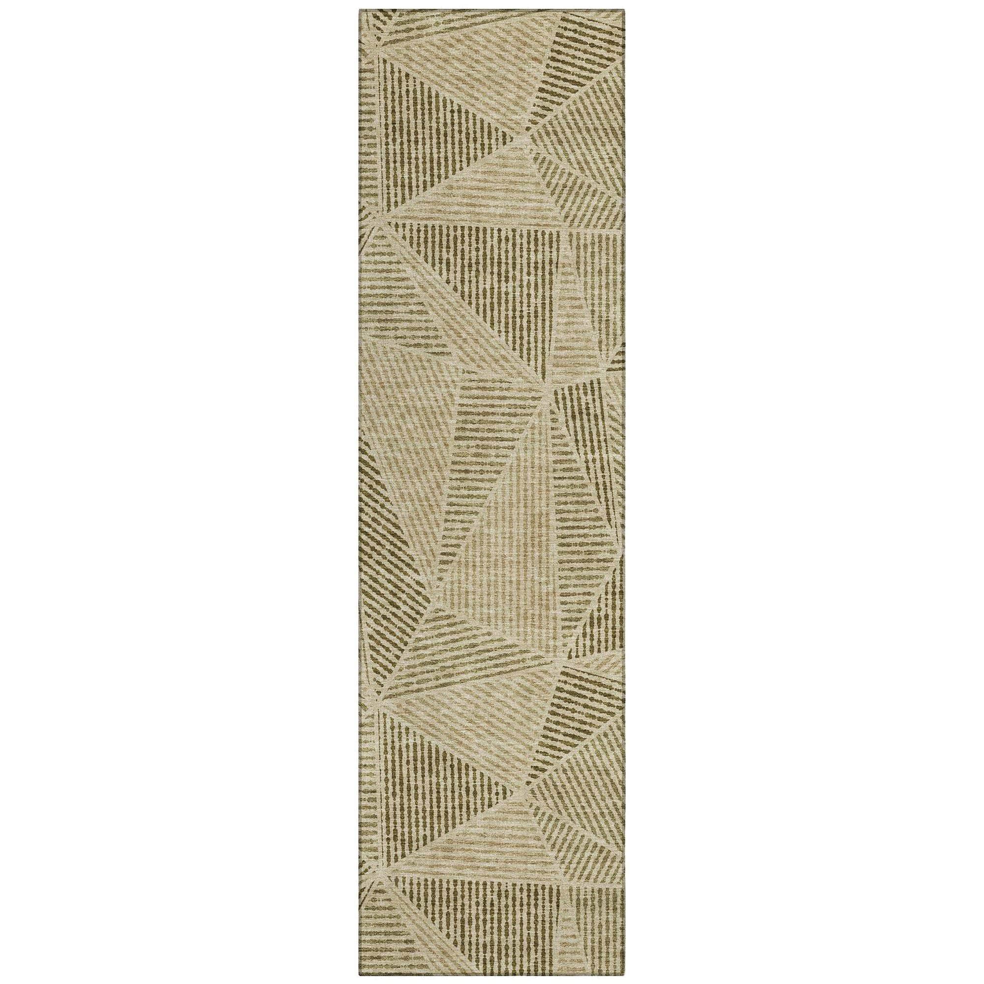 Machine Made ACN618 Khaki Brown Rugs 