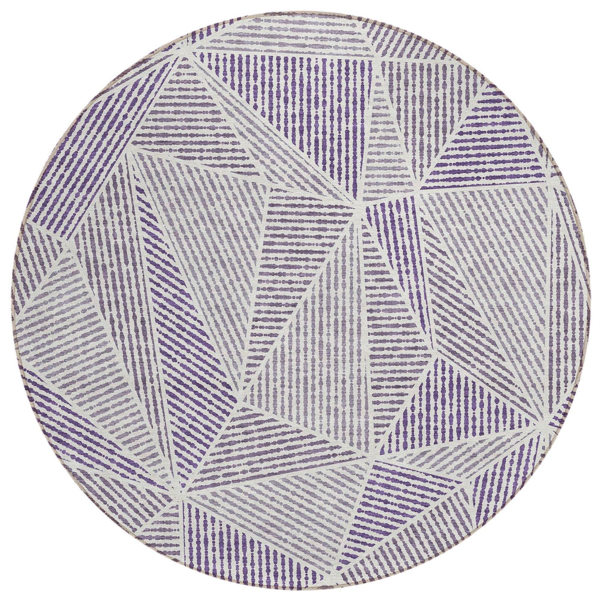 Machine Made ACN618 Purple  Rugs 