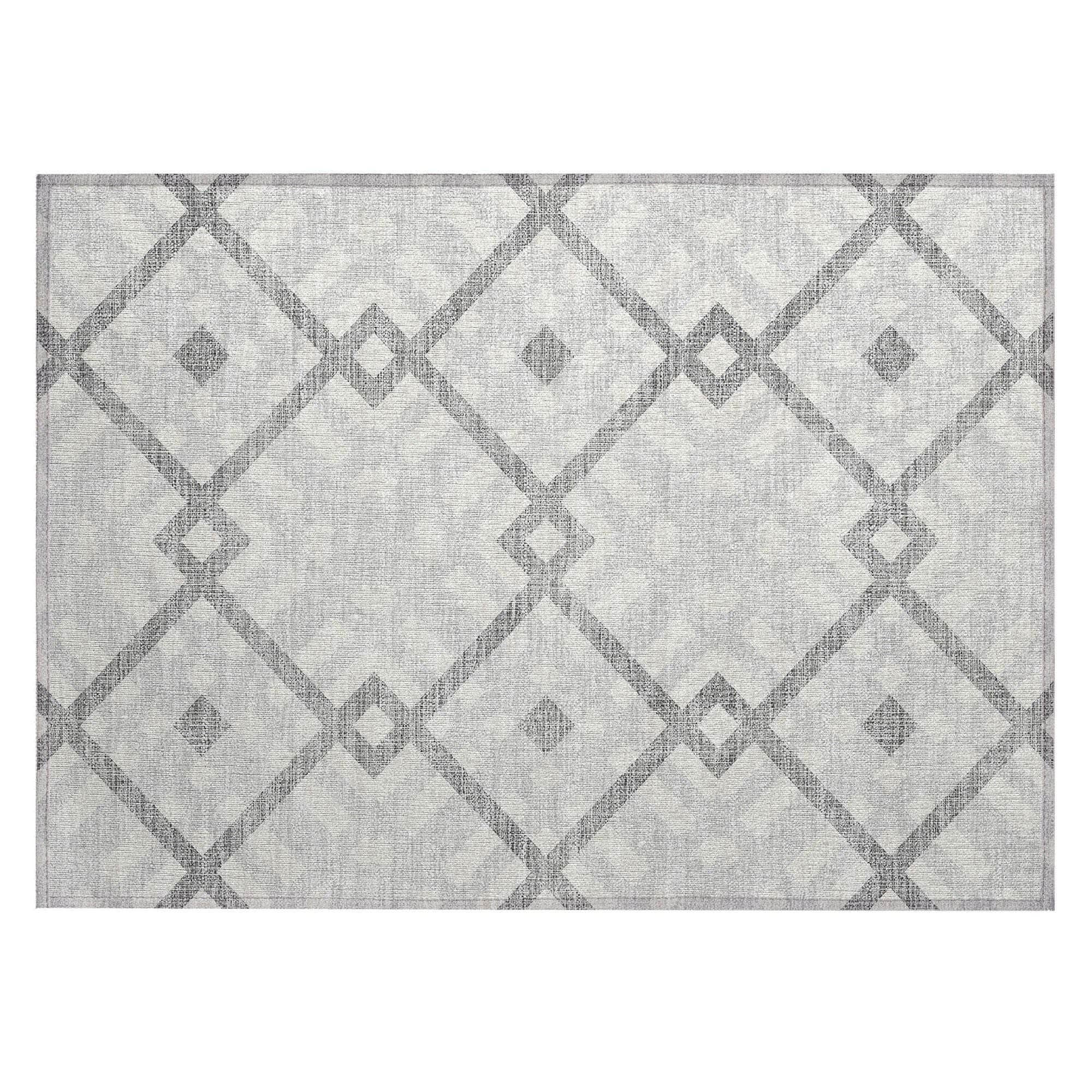 Machine Made ACN616 Silver Gray Rugs 
