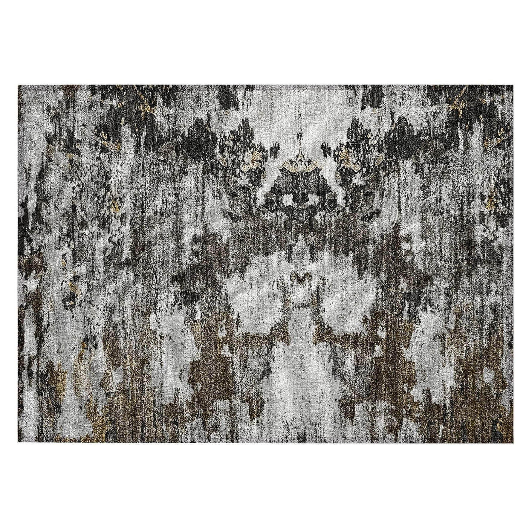 Machine Made ACN638 Taupe Brown Rugs 
