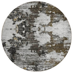 Machine Made ACN638 Taupe Brown Rugs 