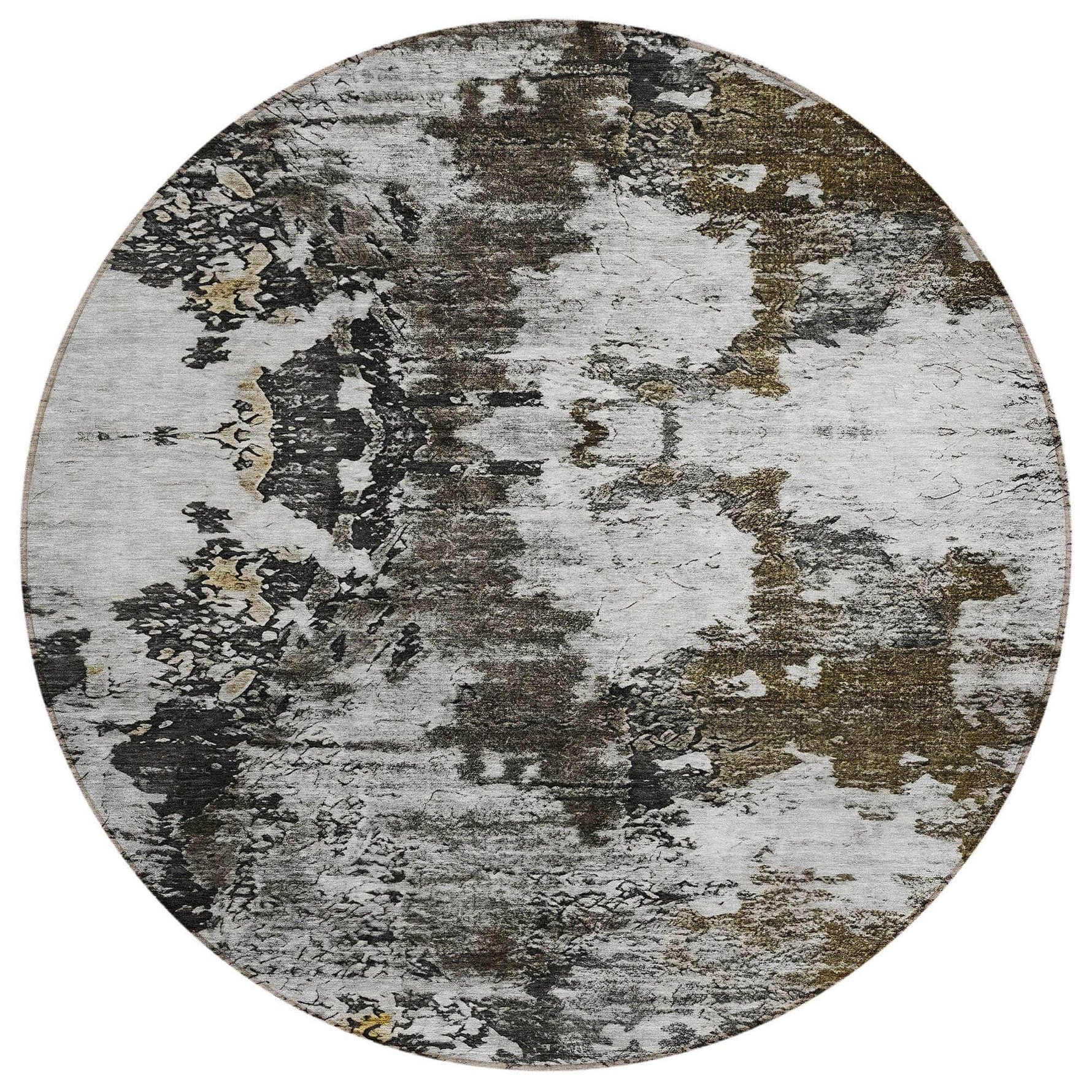 Machine Made ACN638 Taupe Brown Rugs 