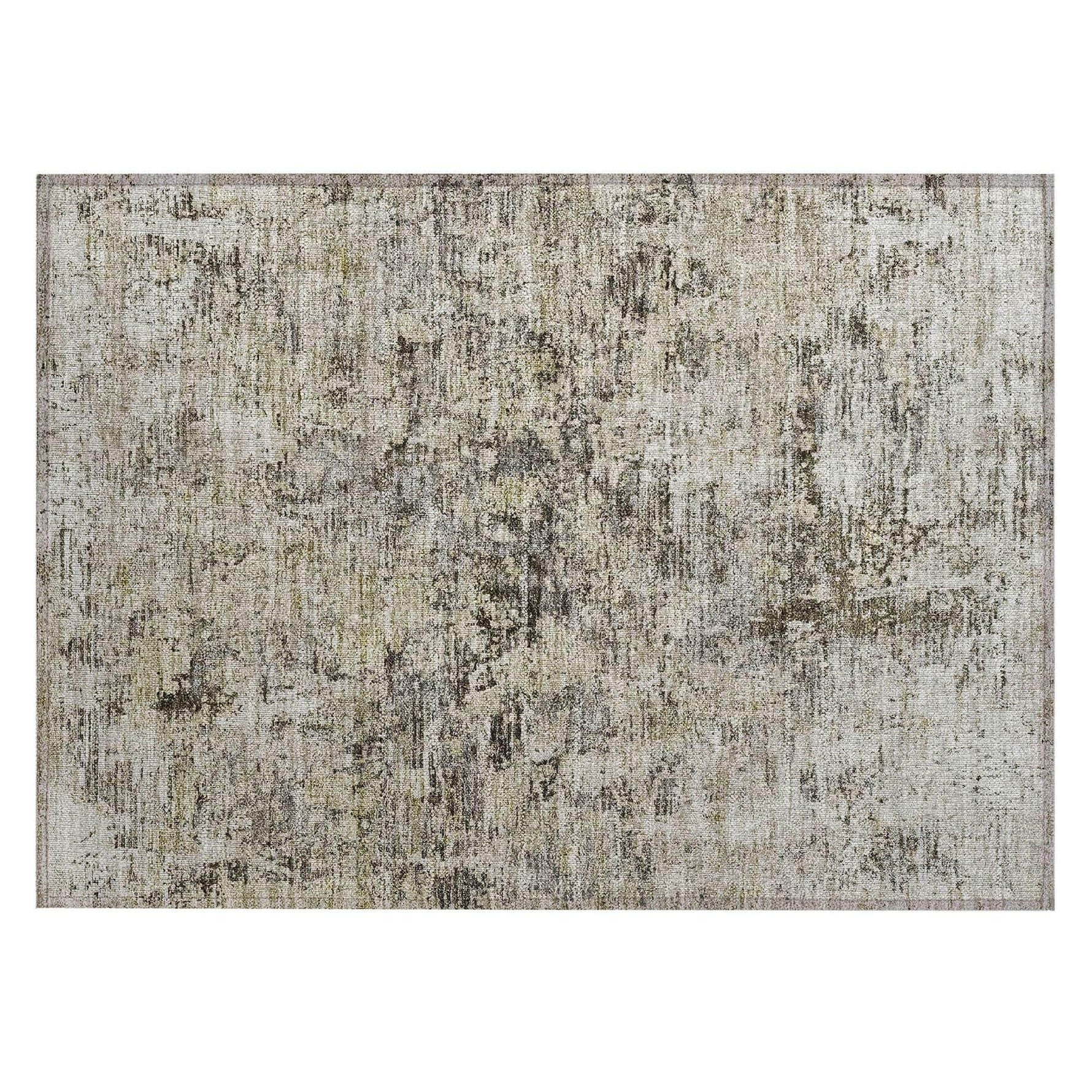 Machine Made ACN644 Taupe Brown Rugs 