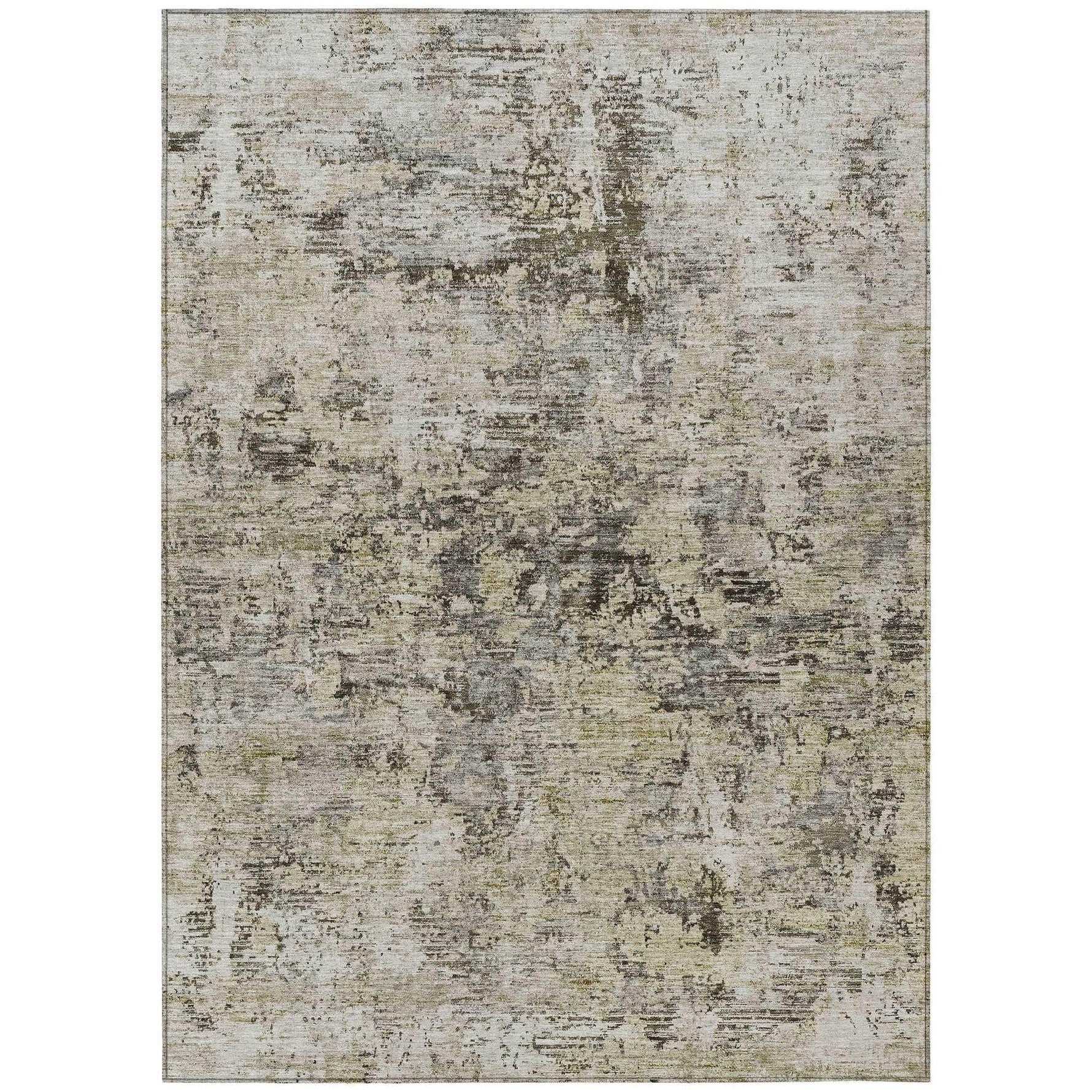 Machine Made ACN644 Taupe Brown Rugs 