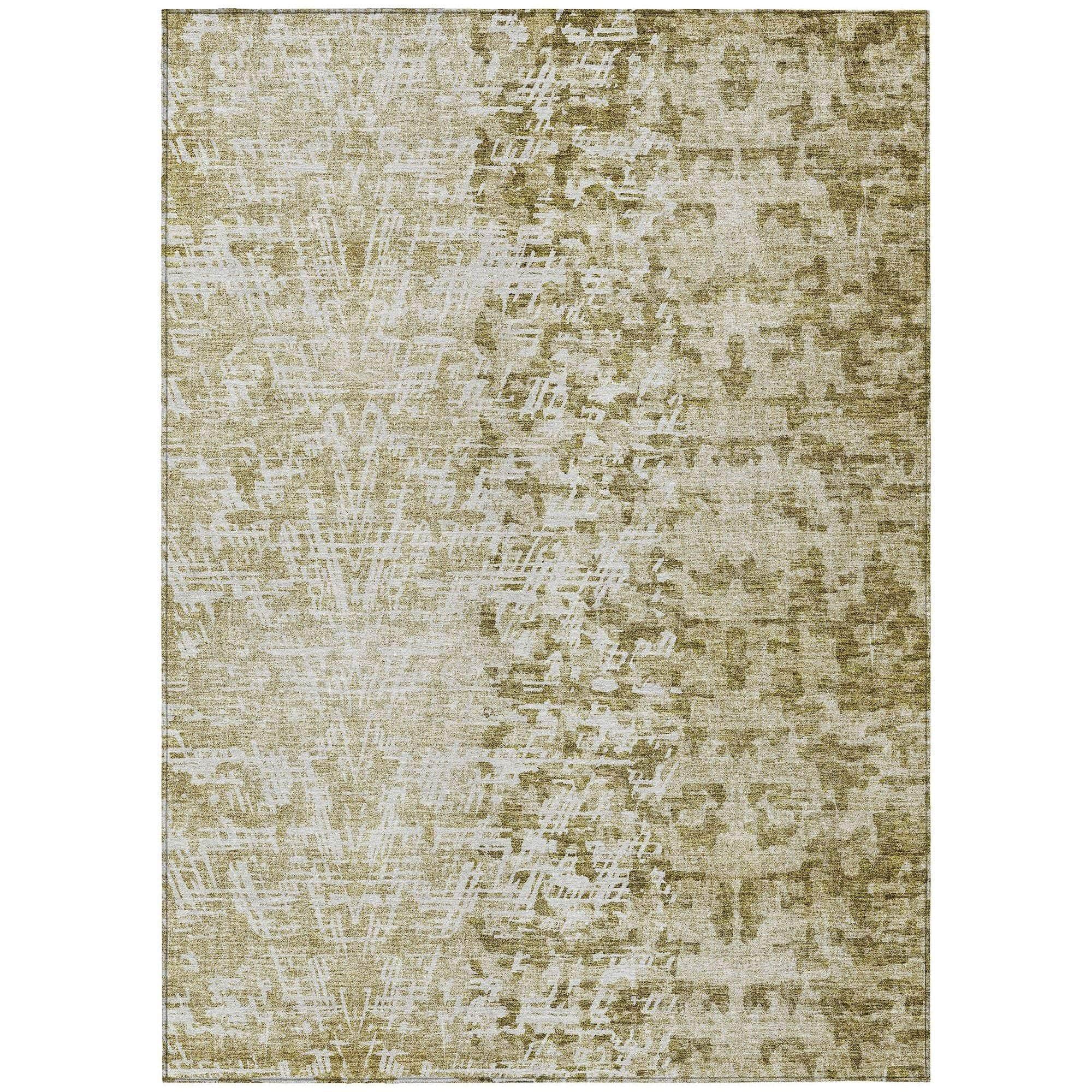 Machine Made ACN721 Taupe Brown Rugs 