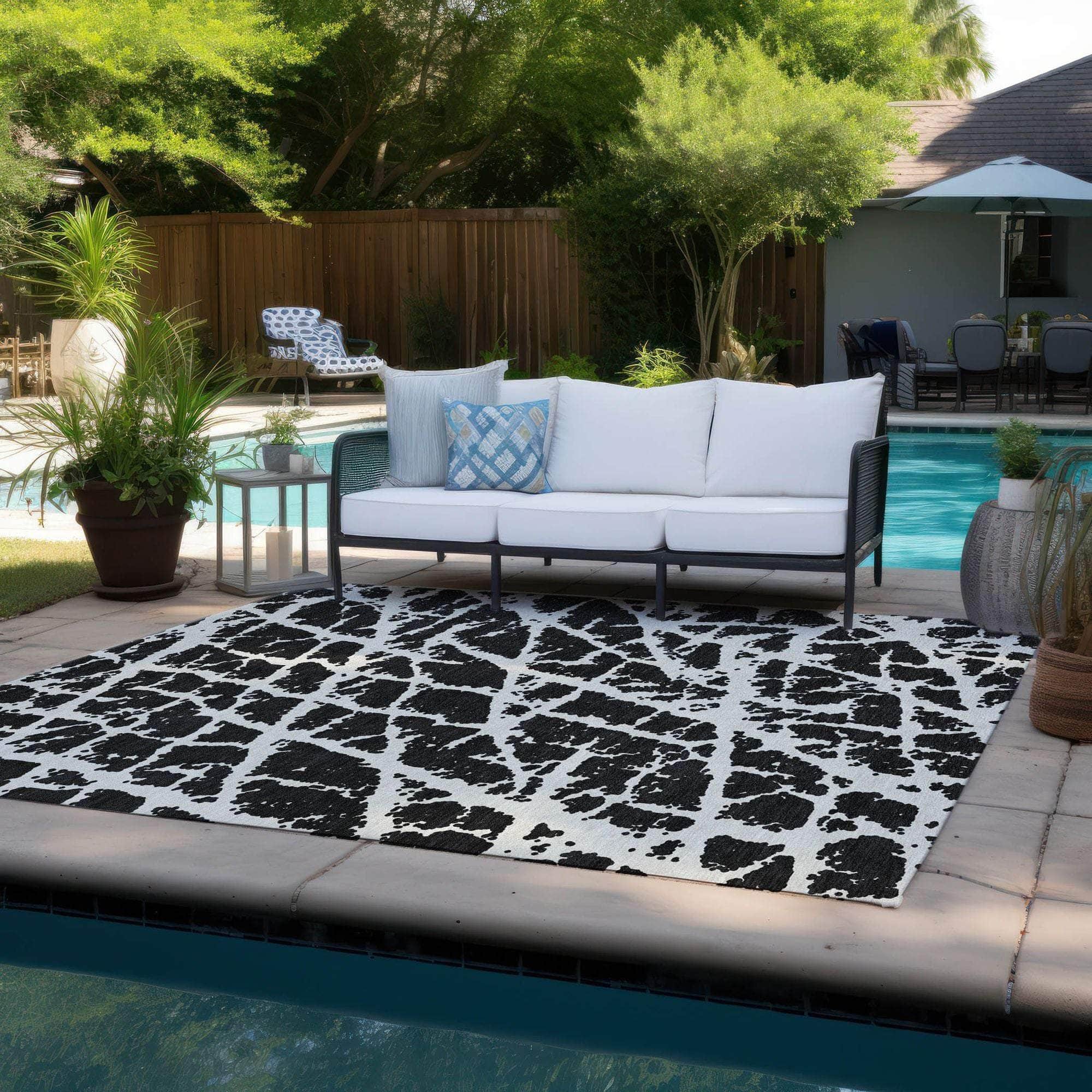 Machine Made ACN501 Black  Rugs 