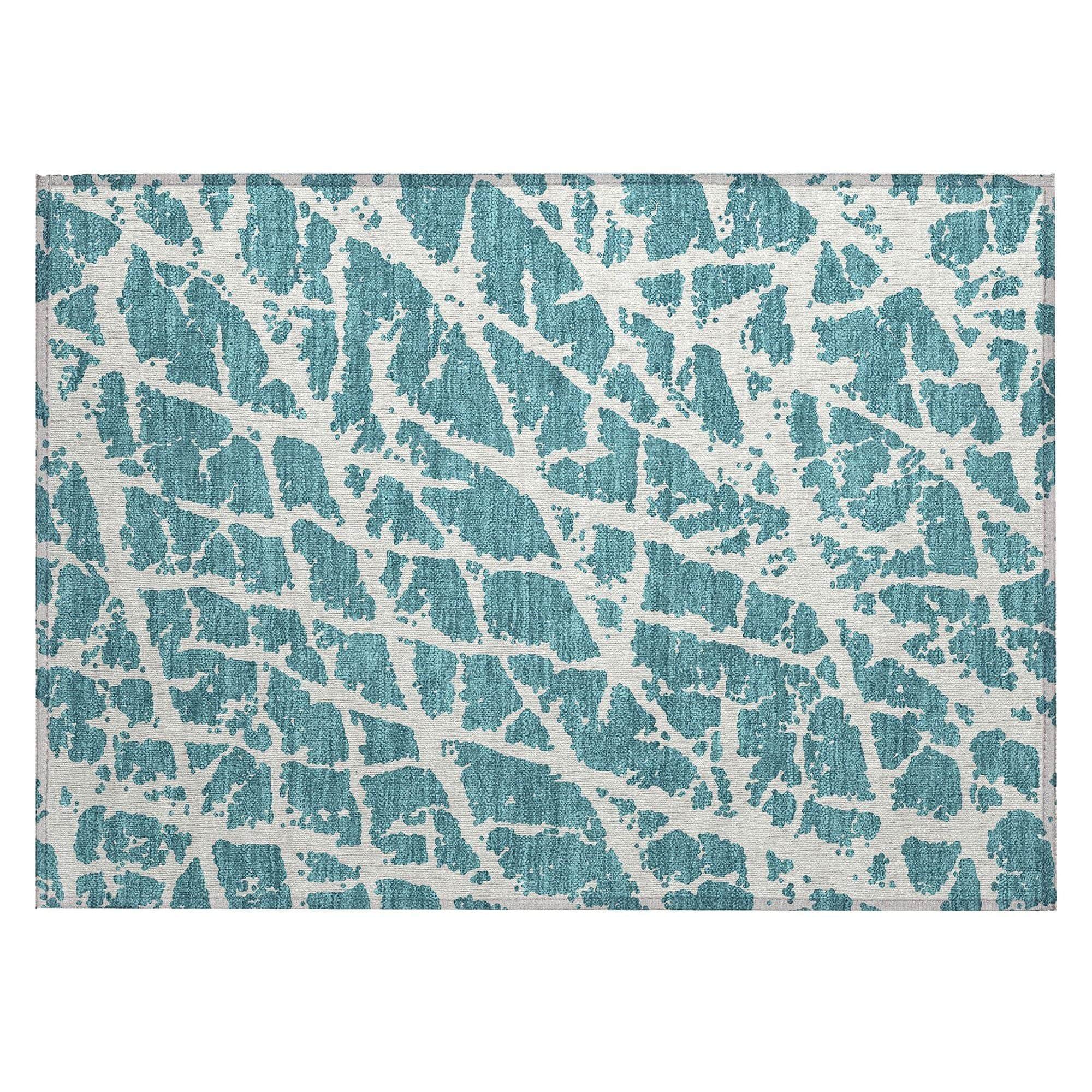 Machine Made ACN501 Teal  Rugs 