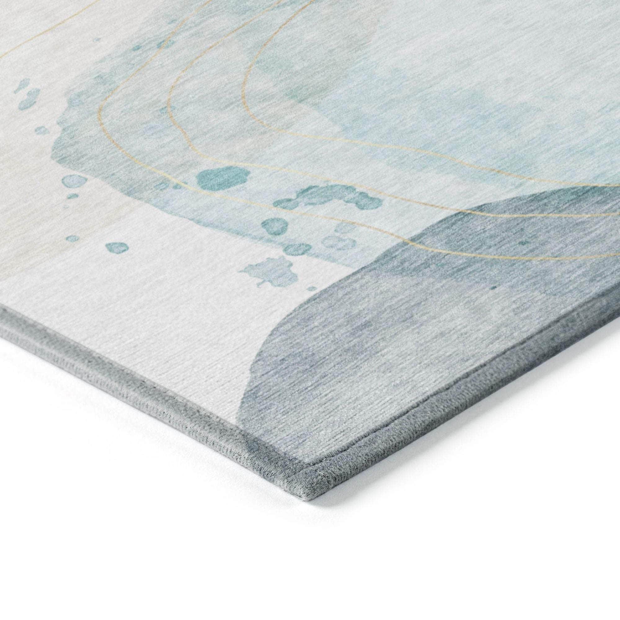 Machine Made ACN546 Beige Brown Rugs 