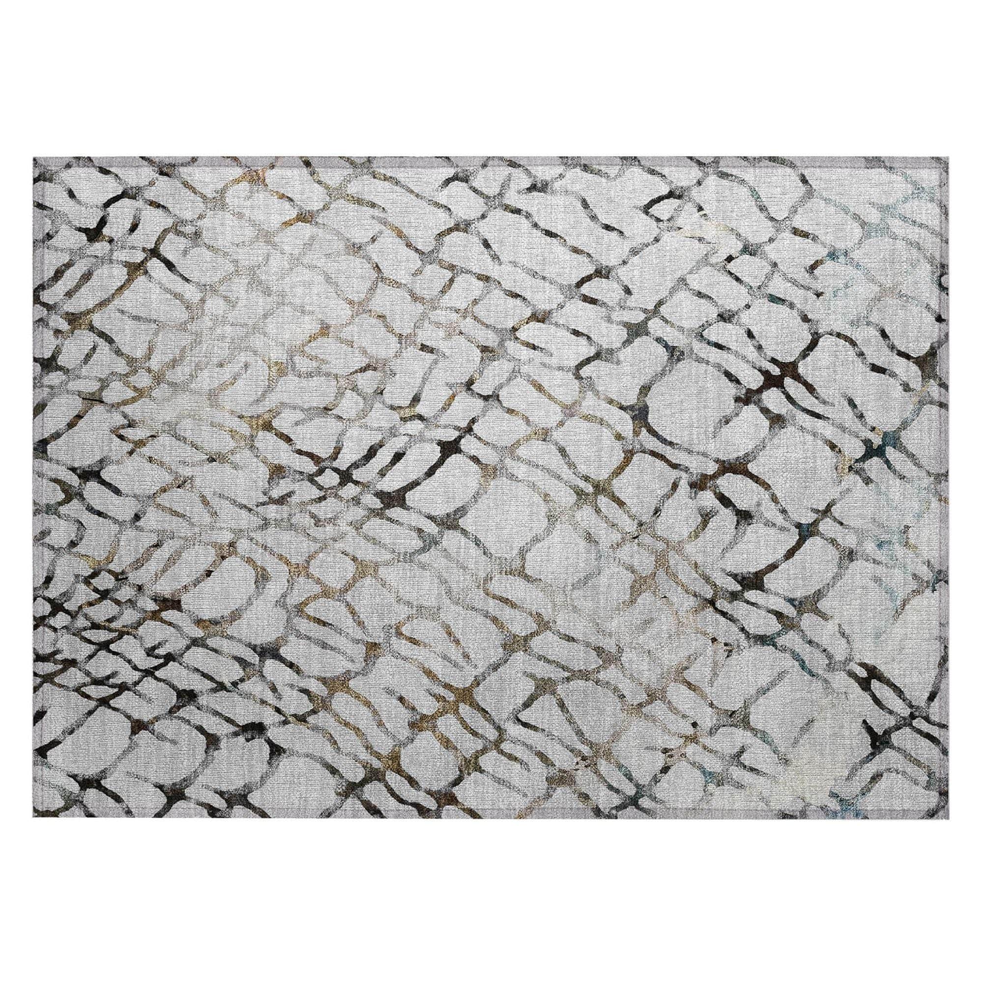 Machine Made ACN609 Silver Gray Rugs 