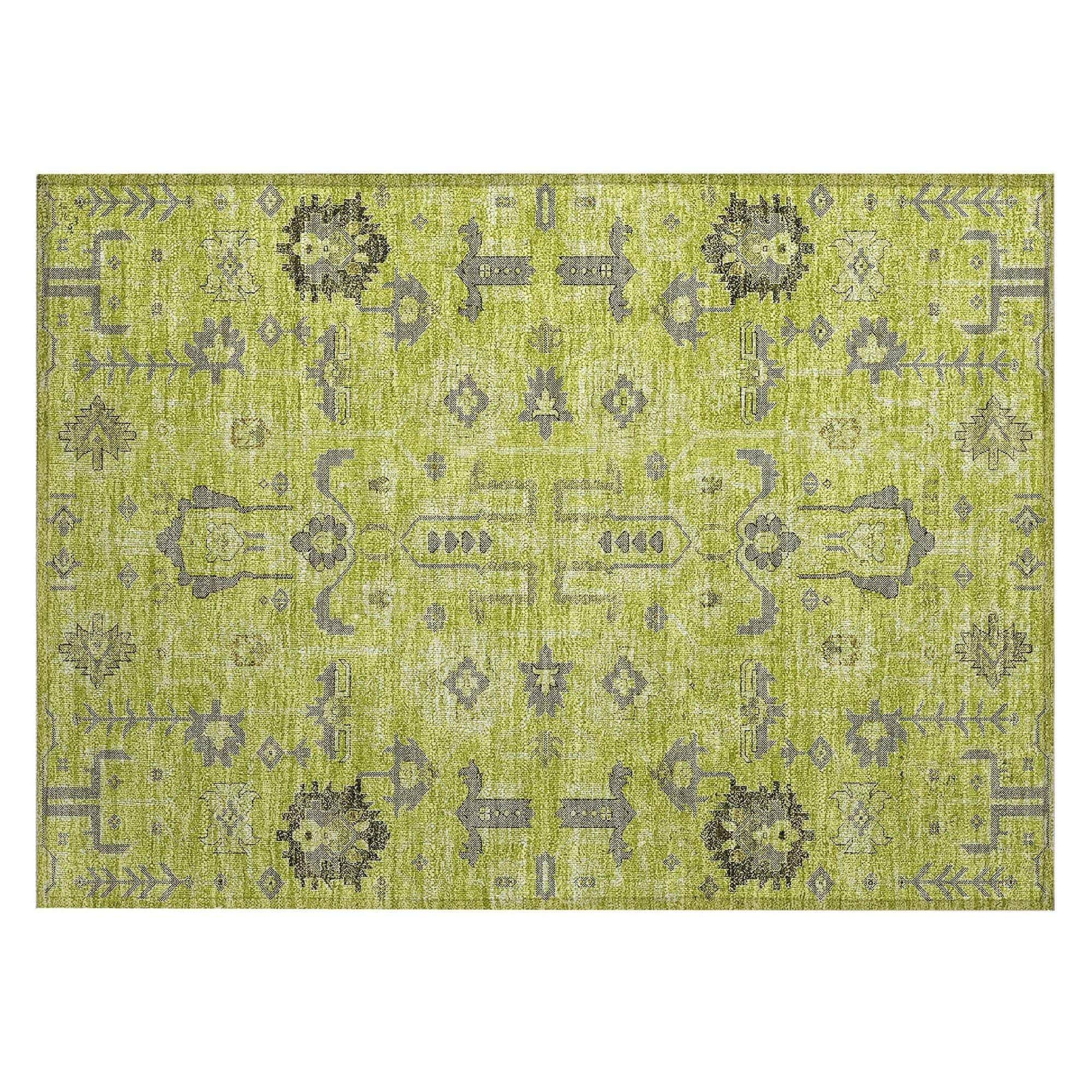 Machine Made ACN697 Aloe Green Rugs 