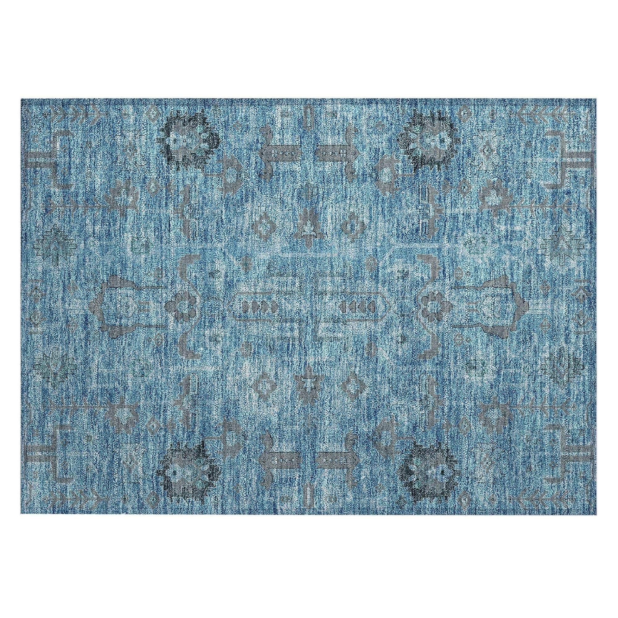 Machine Made ACN697 Blue  Rugs 