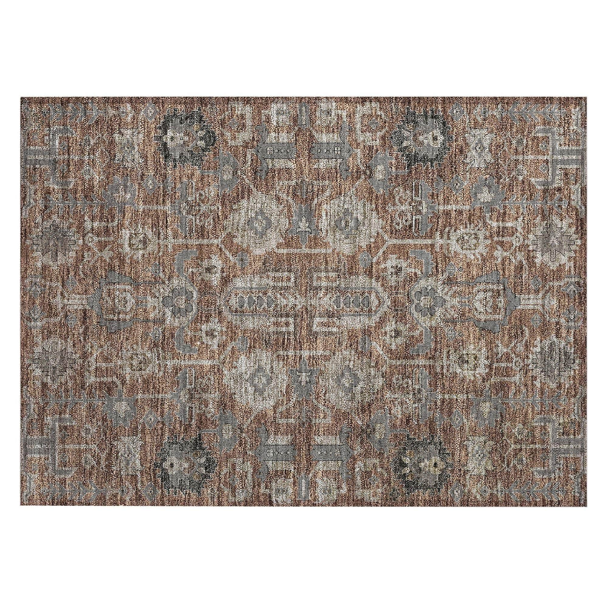 Machine Made ACN697 Paprika Orange Rugs 