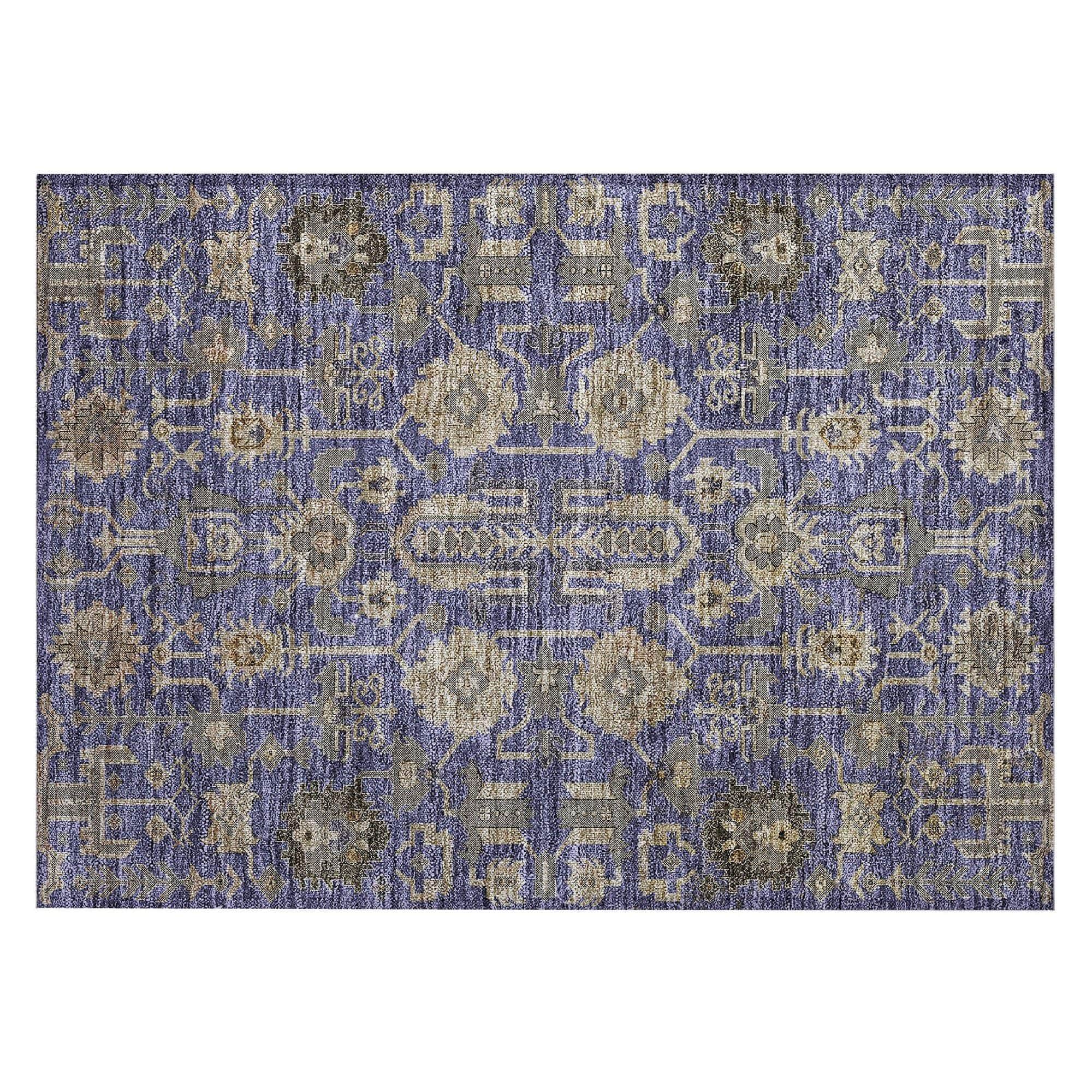 Machine Made ACN697 Purple  Rugs 
