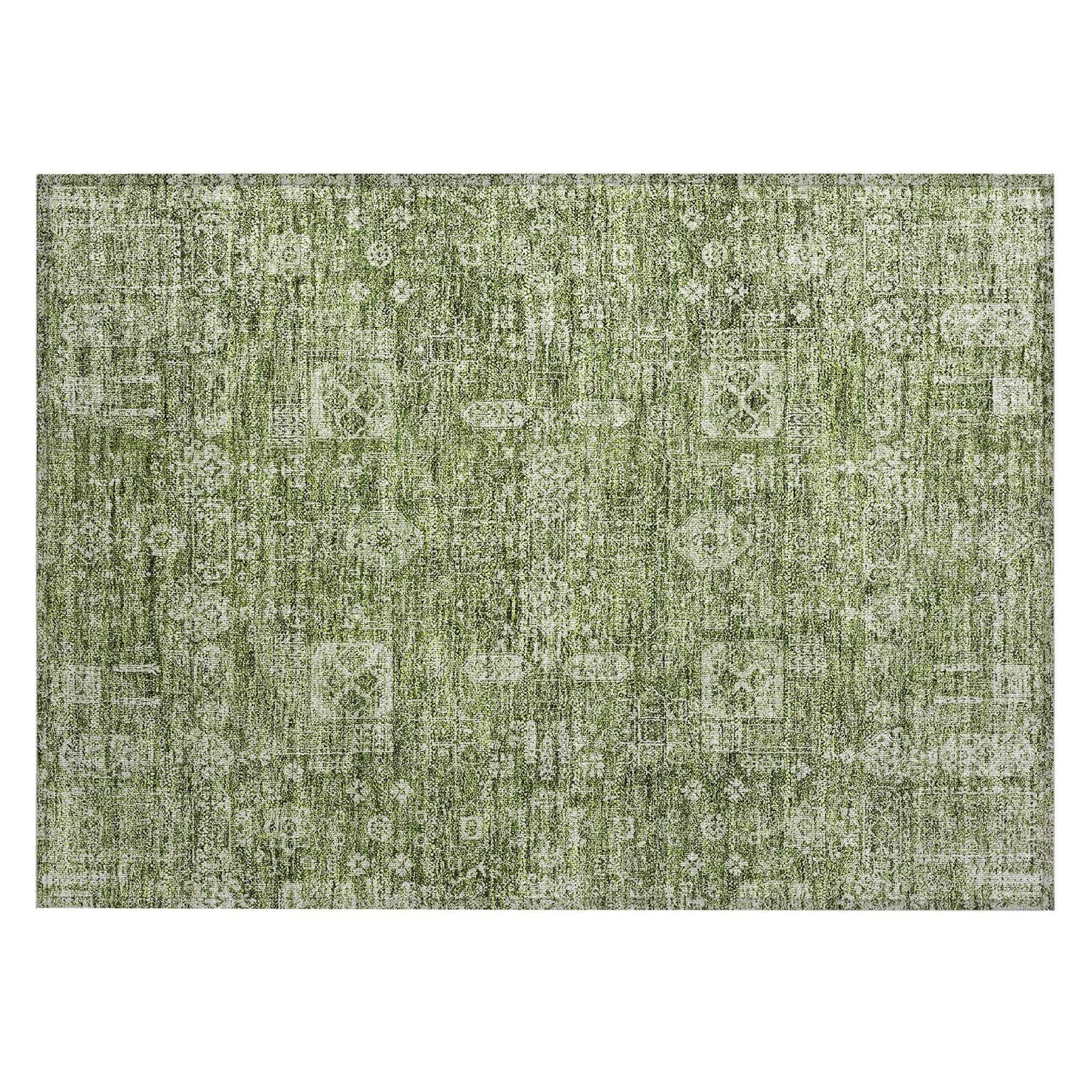 Machine Made ACN637 Aloe Green Rugs 