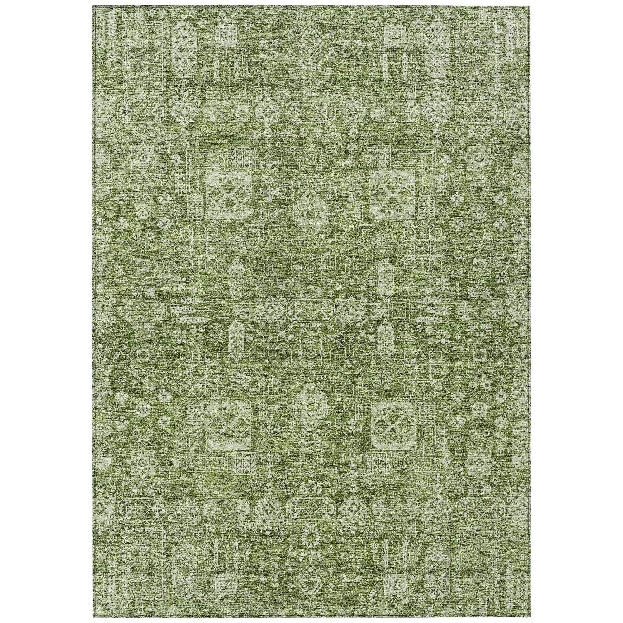 Machine Made ACN637 Aloe Green Rugs 
