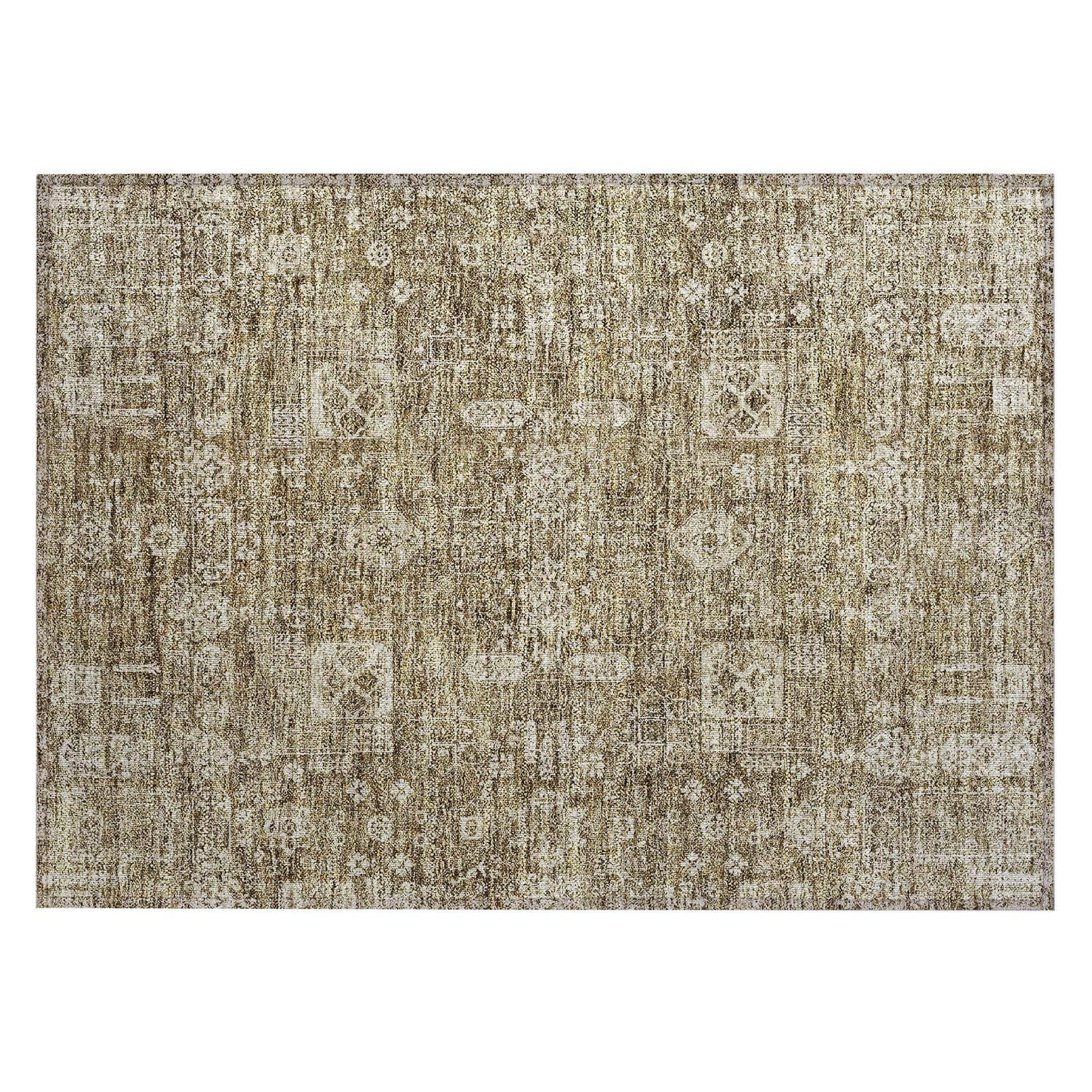 Machine Made ACN637 Brown  Rugs 
