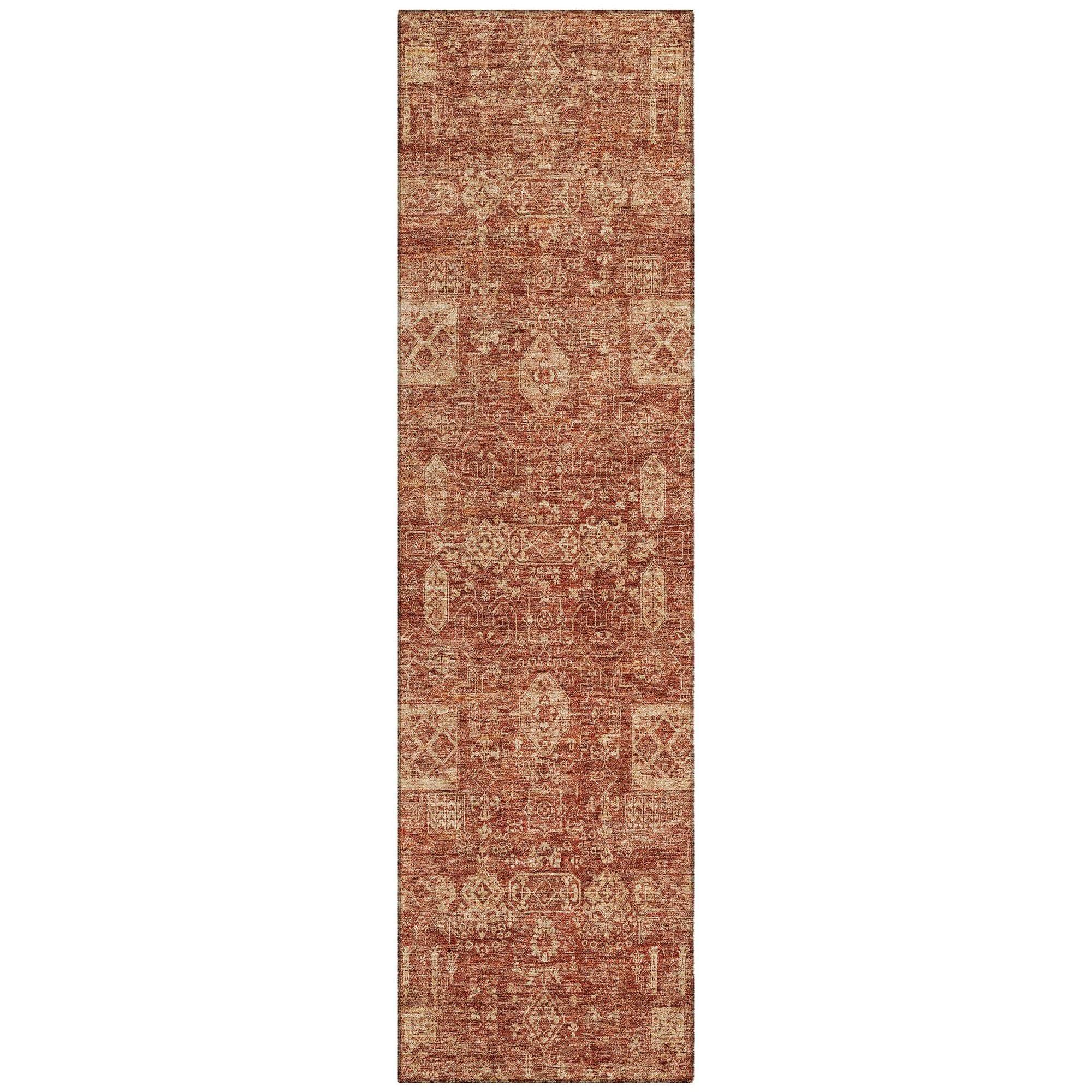 Machine Made ACN637 Paprika Orange Rugs 