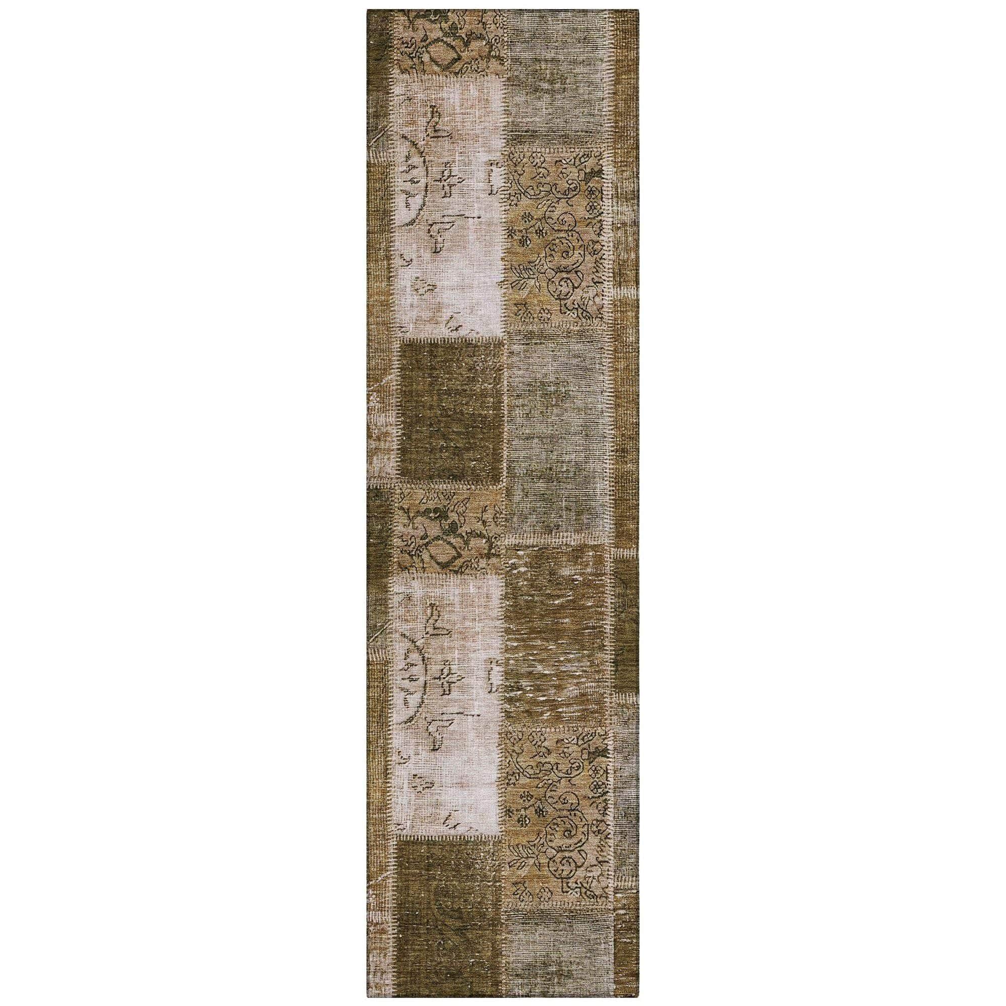 Machine Made ACN631 Brown  Rugs 