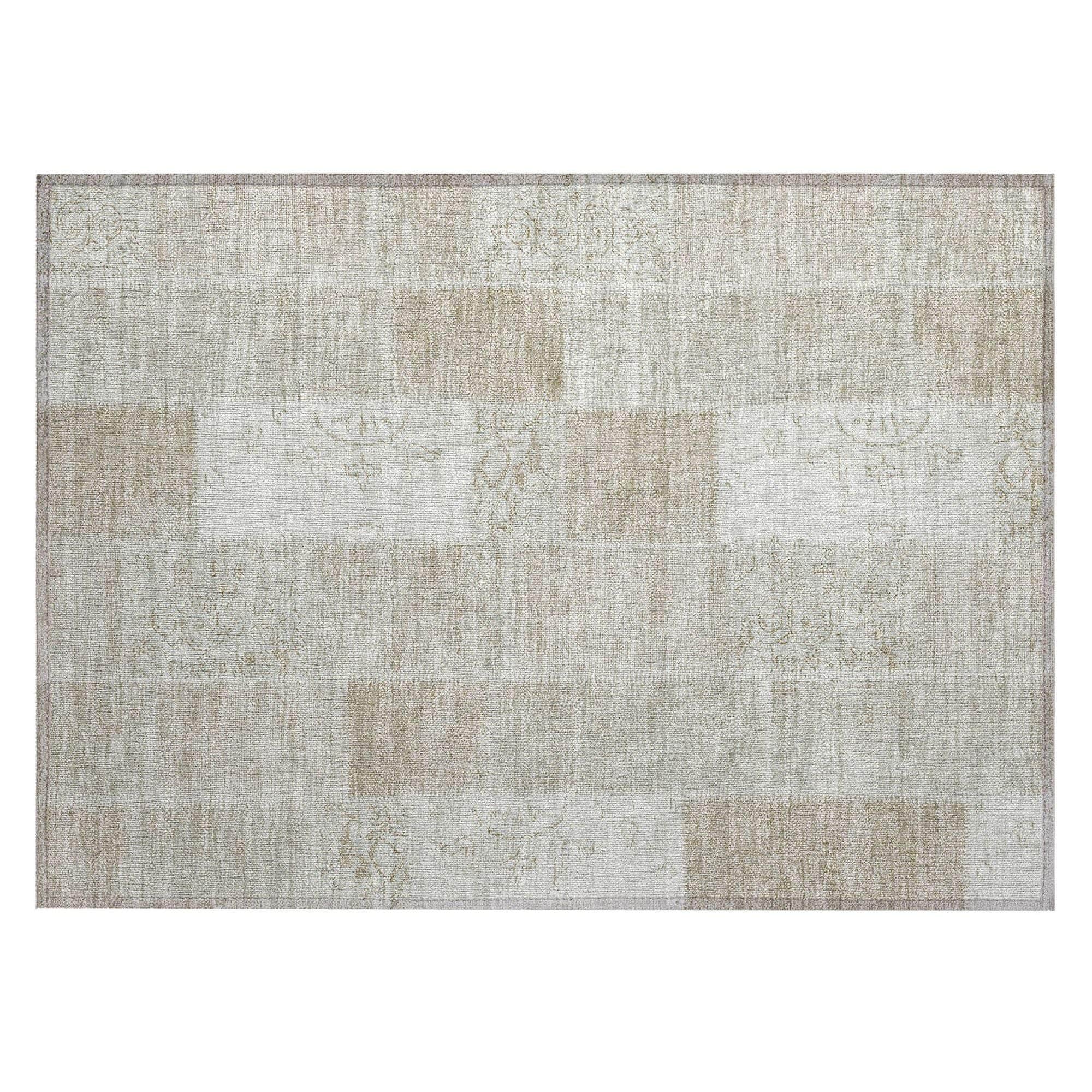 Machine Made ACN631 Taupe Brown Rugs 