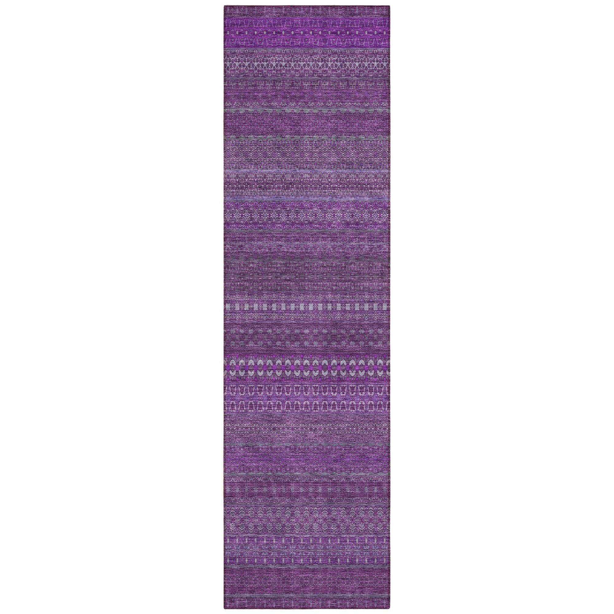 Machine Made ACN527 Eggplant Purple Rugs 