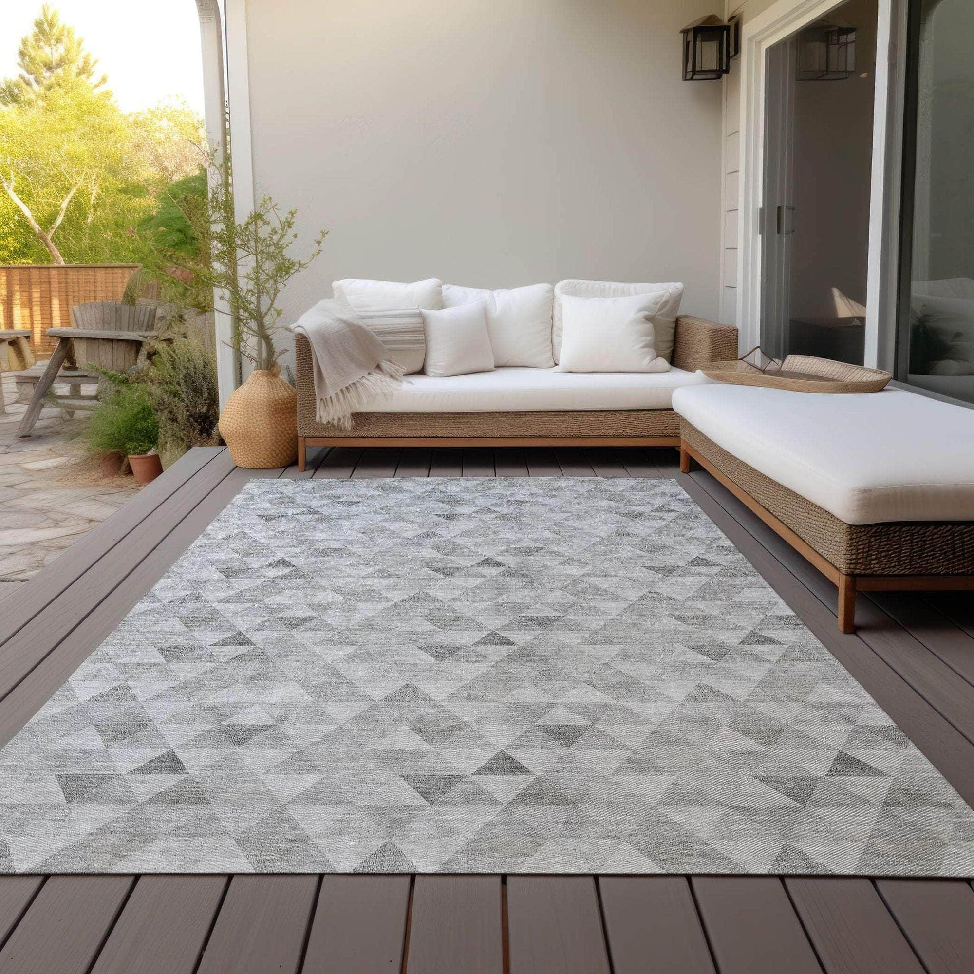 Machine Made ACN612 Silver Gray Rugs 