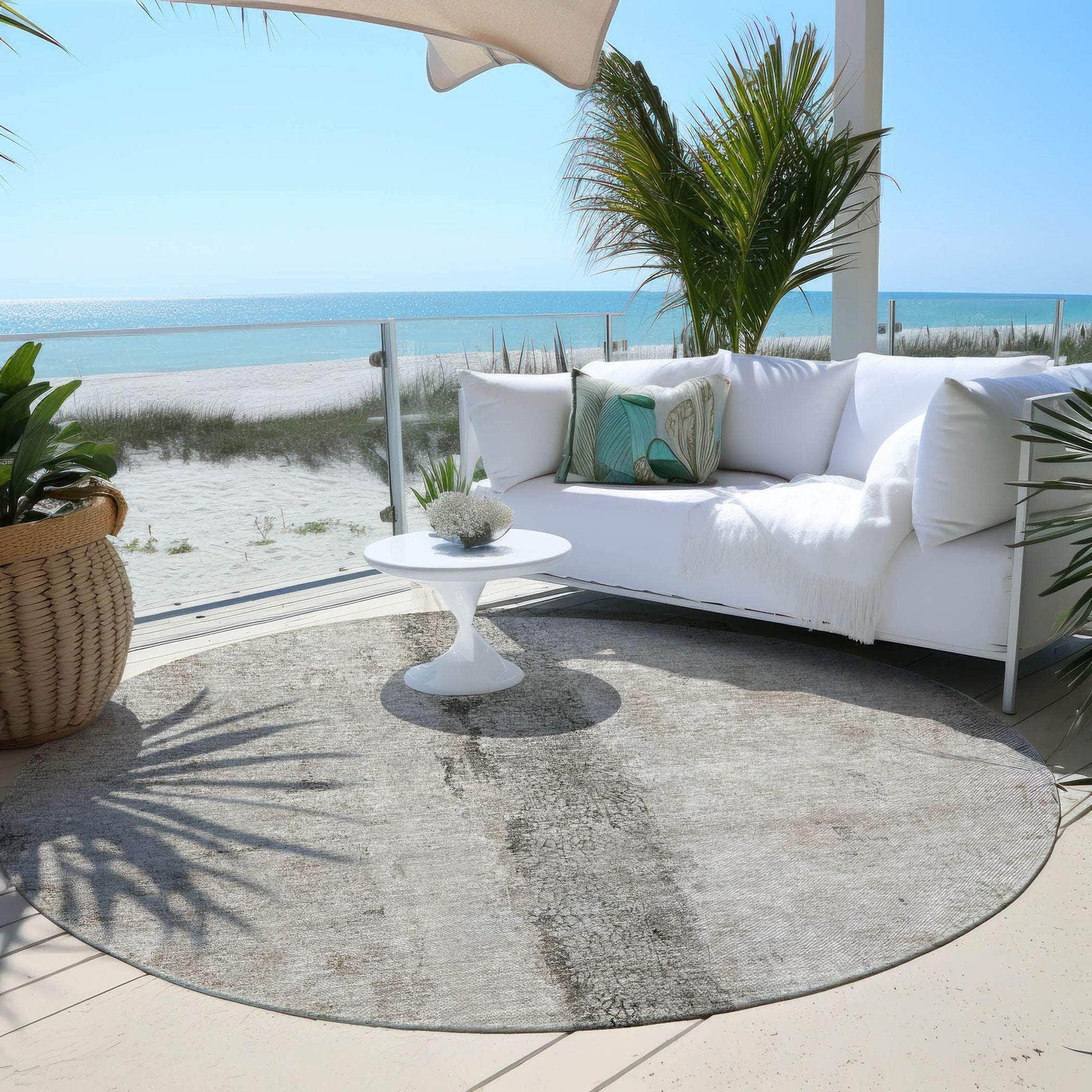 Machine Made ACN605 Taupe Brown Rugs 