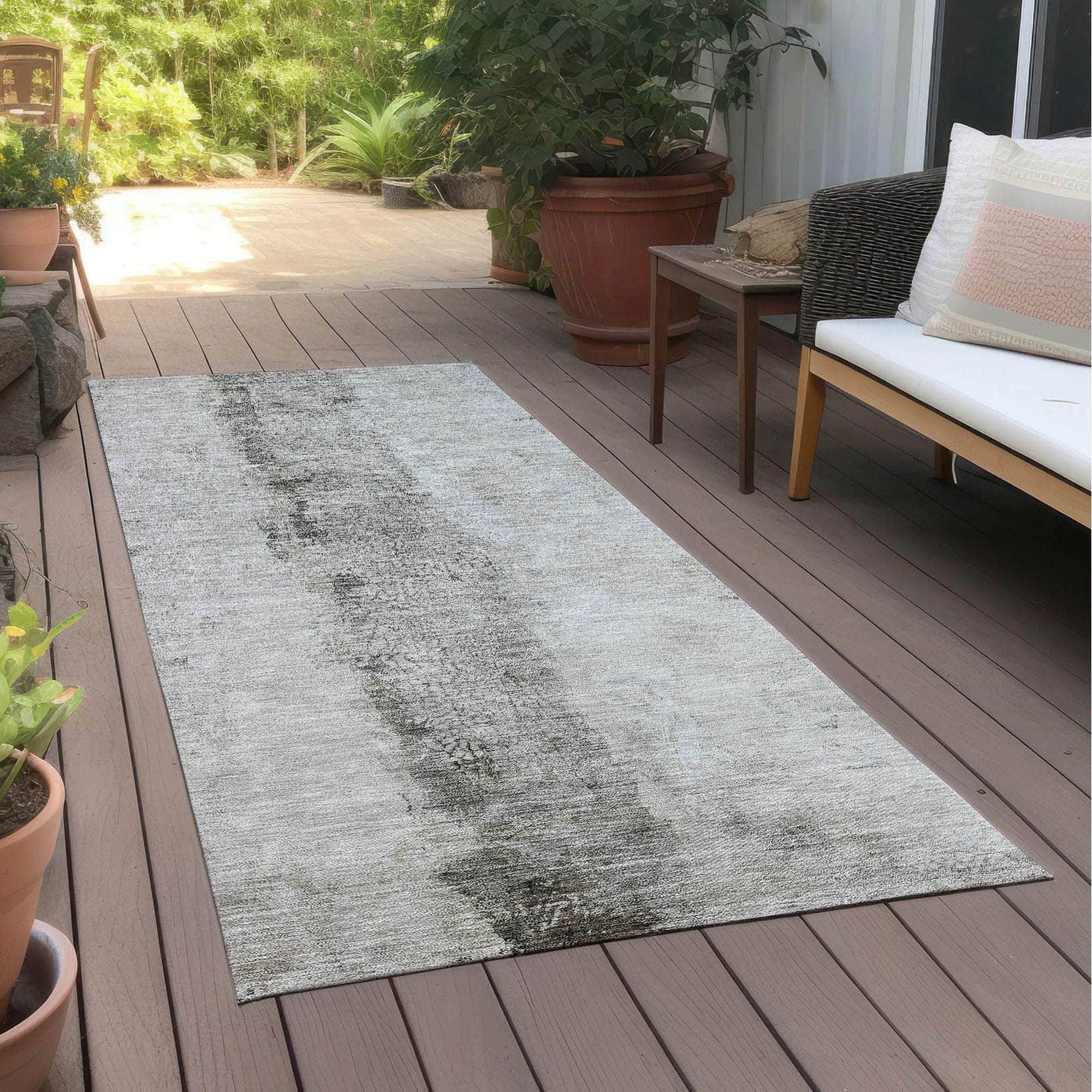 Machine Made ACN605 Taupe Brown Rugs 