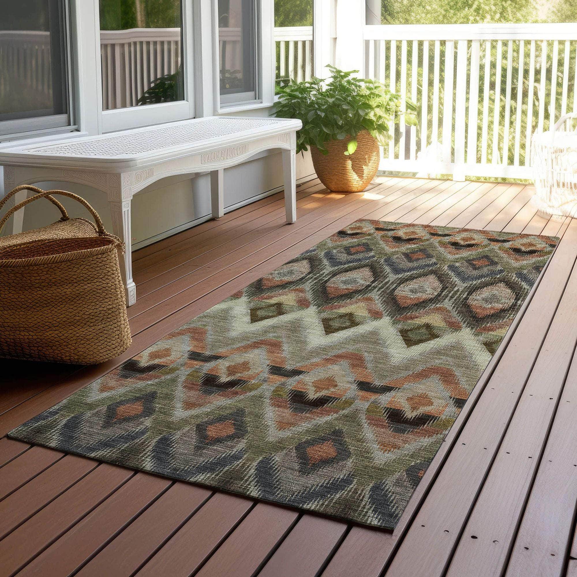 Machine Made ACN617 Taupe Brown Rugs 