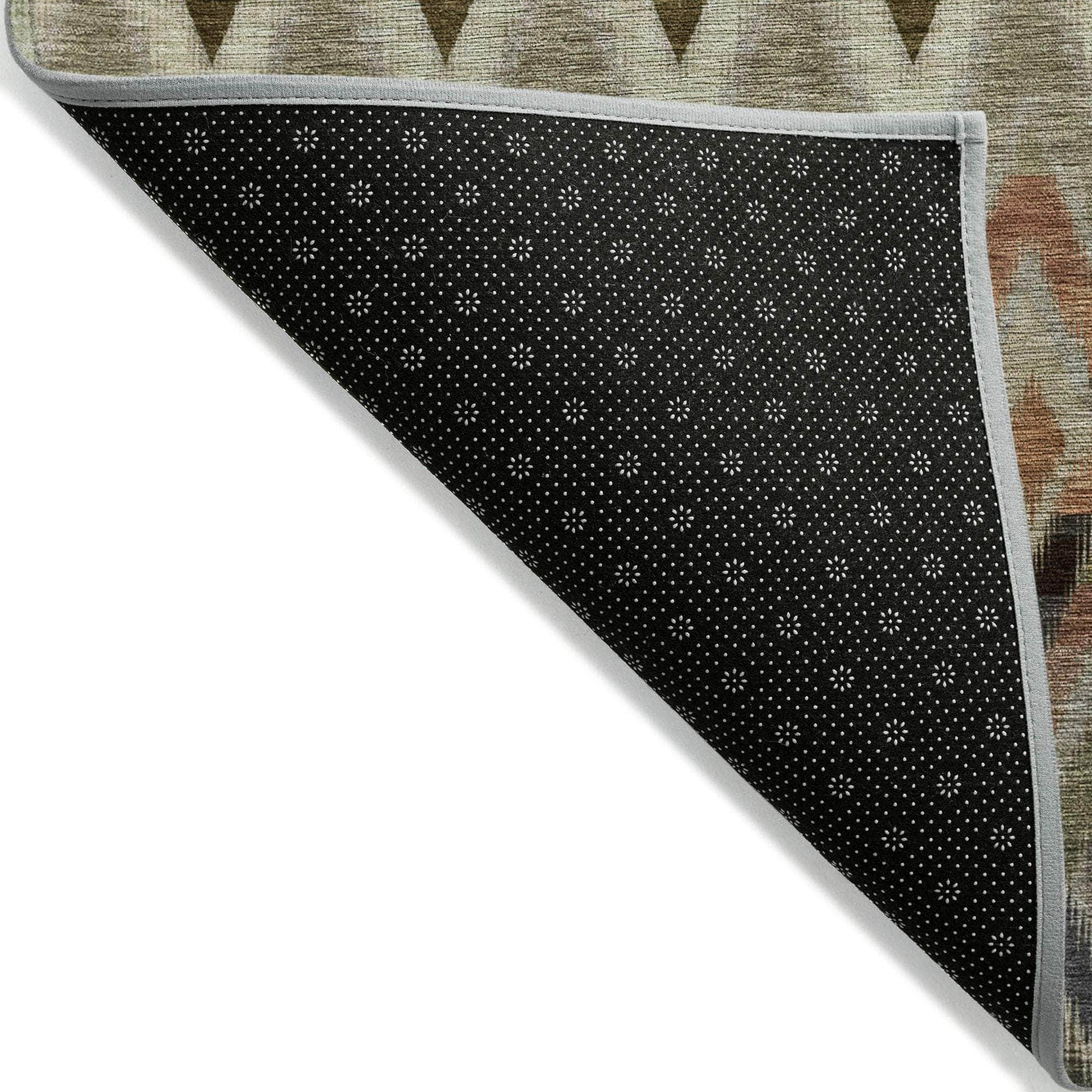 Machine Made ACN617 Taupe Brown Rugs 