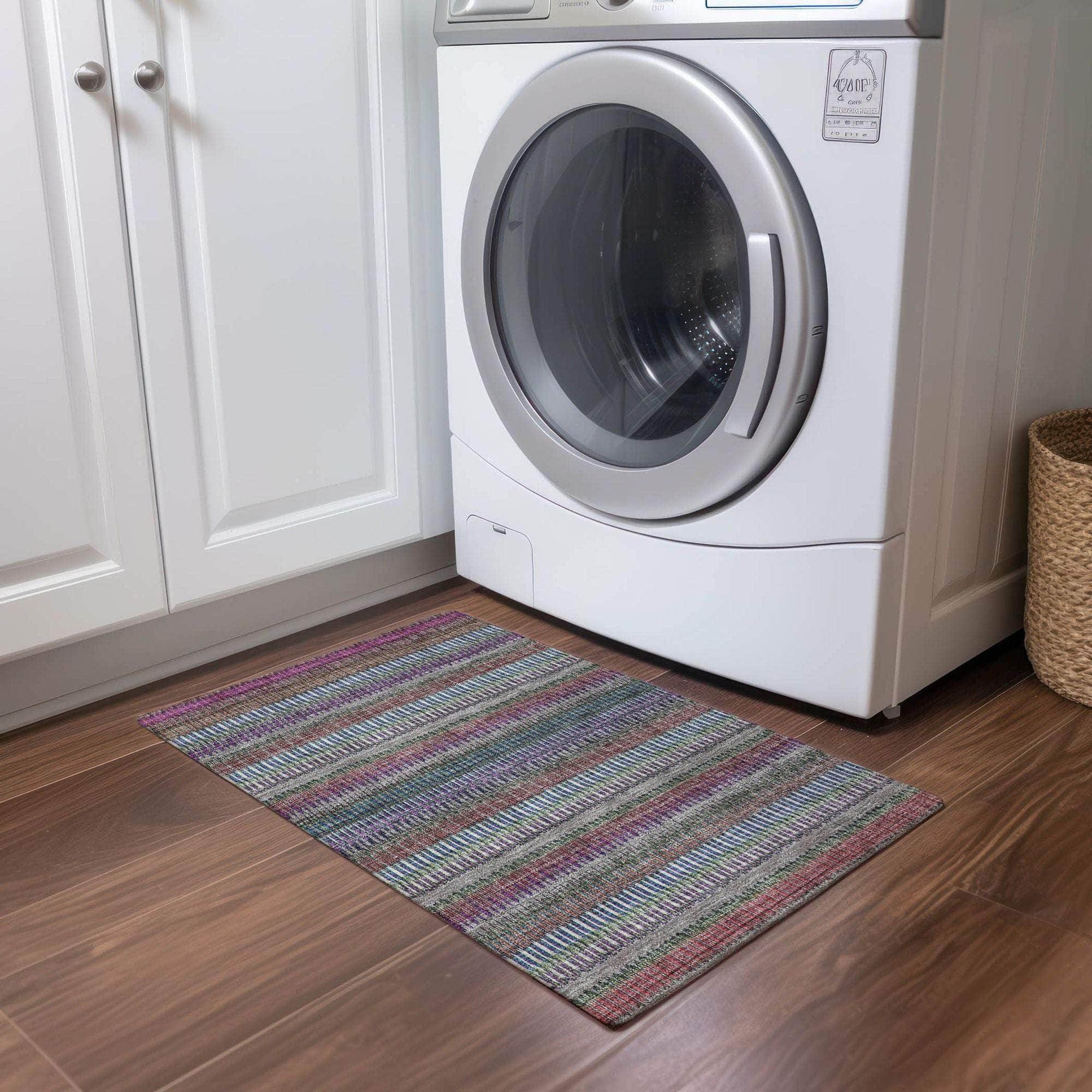 Machine Made ACN589 Taupe Brown Rugs 