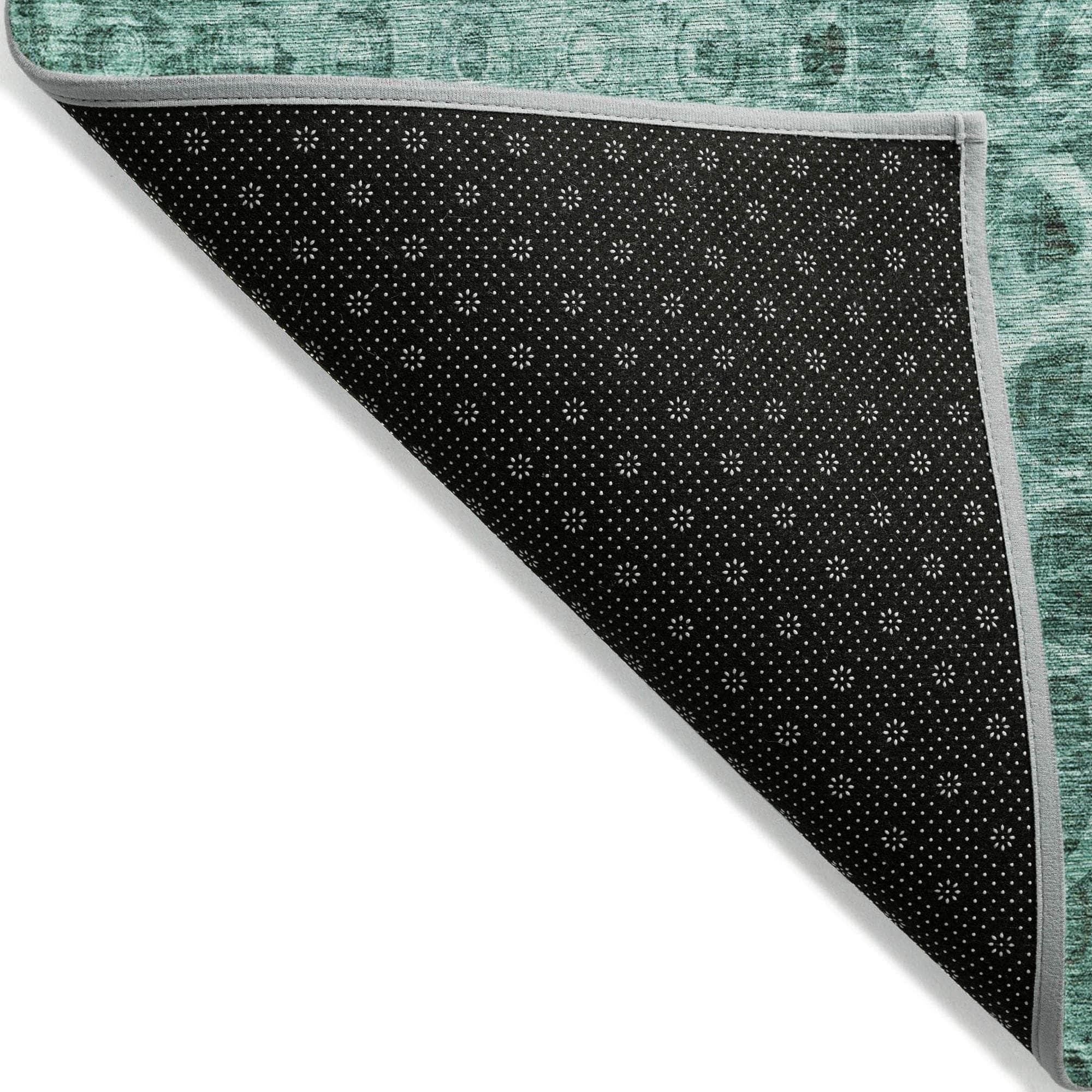 Machine Made ACN577 Teal  Rugs 