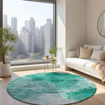 Machine Made ACN595 Teal  Rugs 