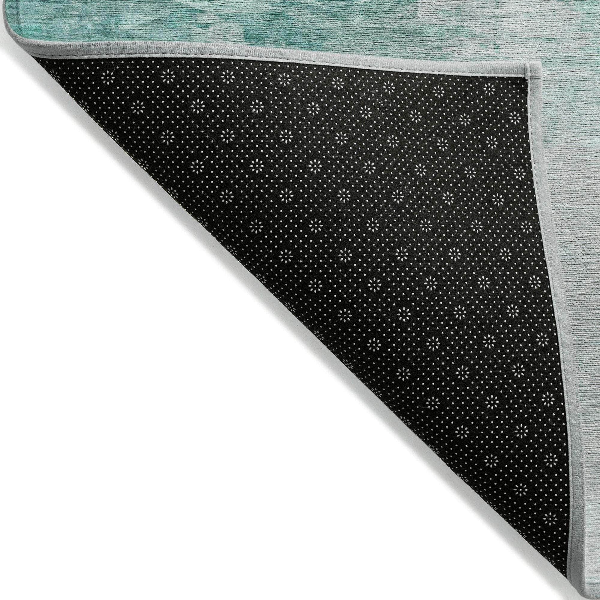 Machine Made ACN595 Teal  Rugs 