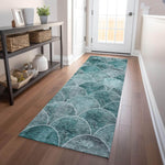 Machine Made ACN594 Teal  Rugs 