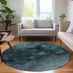 Machine Made ACN590 Teal  Rugs 