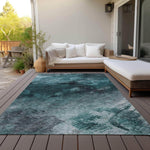 Machine Made ACN590 Teal  Rugs 