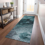 Machine Made ACN590 Teal  Rugs 