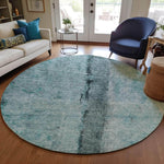 Machine Made ACN605 Teal  Rugs 