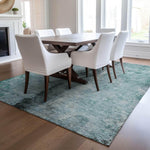 Machine Made ACN605 Teal  Rugs 