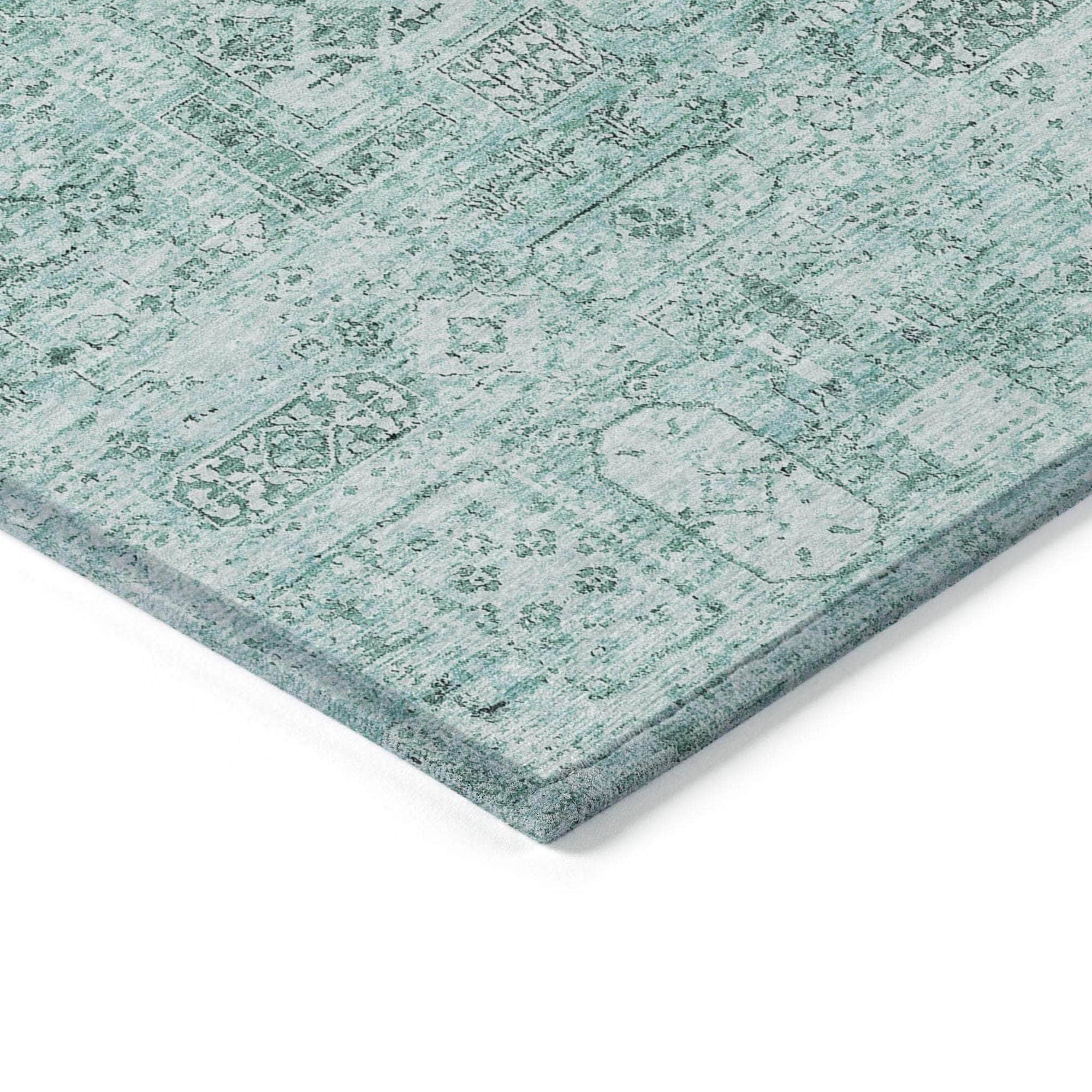 Machine Made ACN611 Teal  Rugs 
