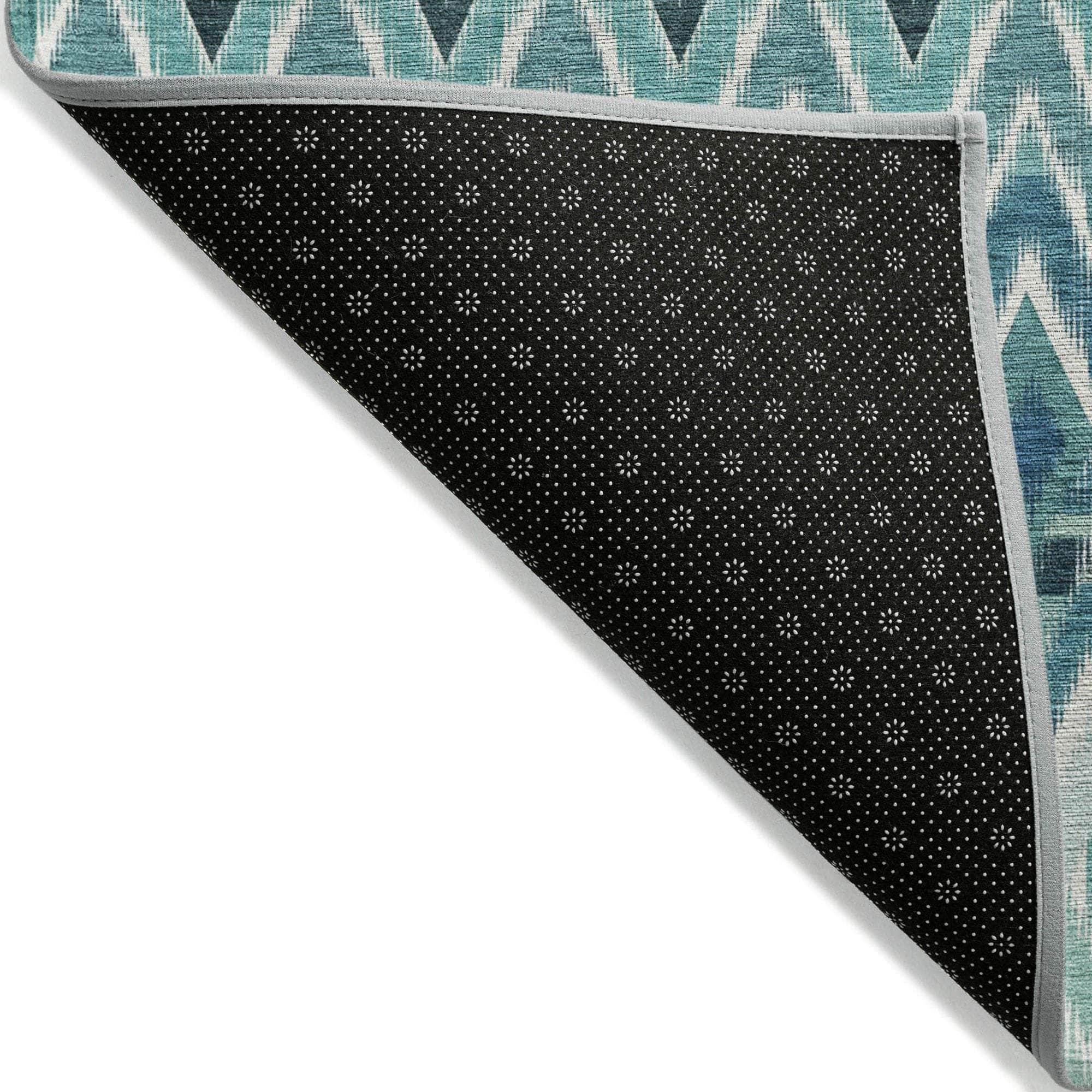 Machine Made ACN617 Teal  Rugs 