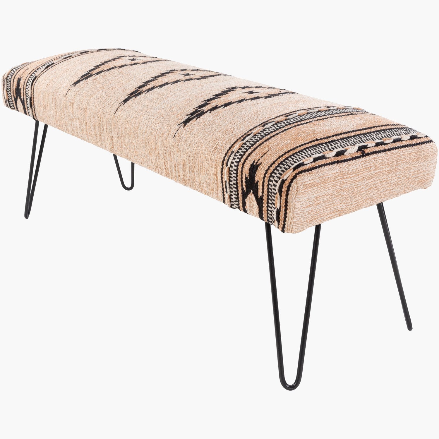 Miriam Bench in Tan & Black & Cream
