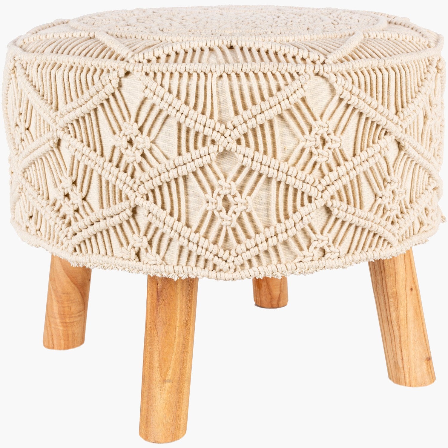 Mandala Ottoman in Beige 001