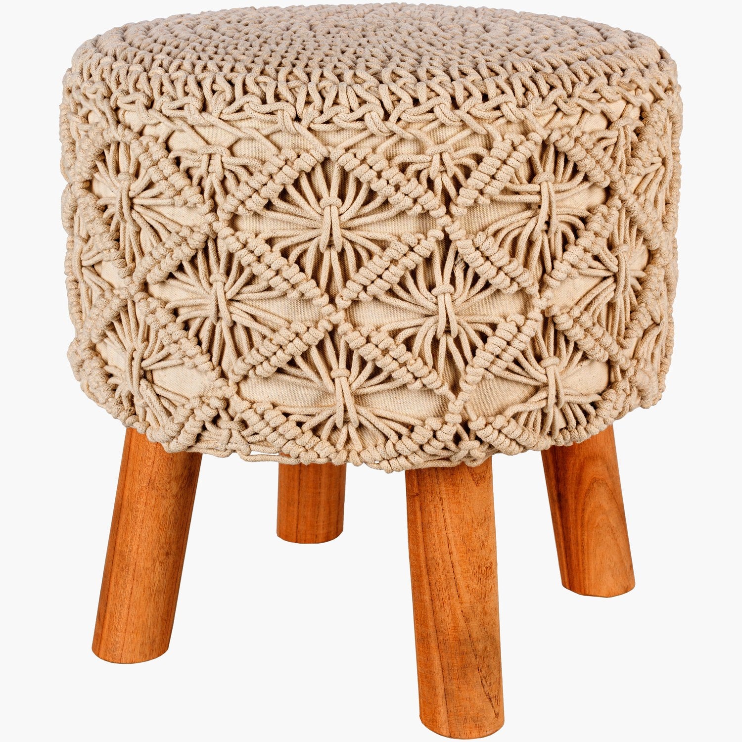 Mandala Ottoman in Beige 004