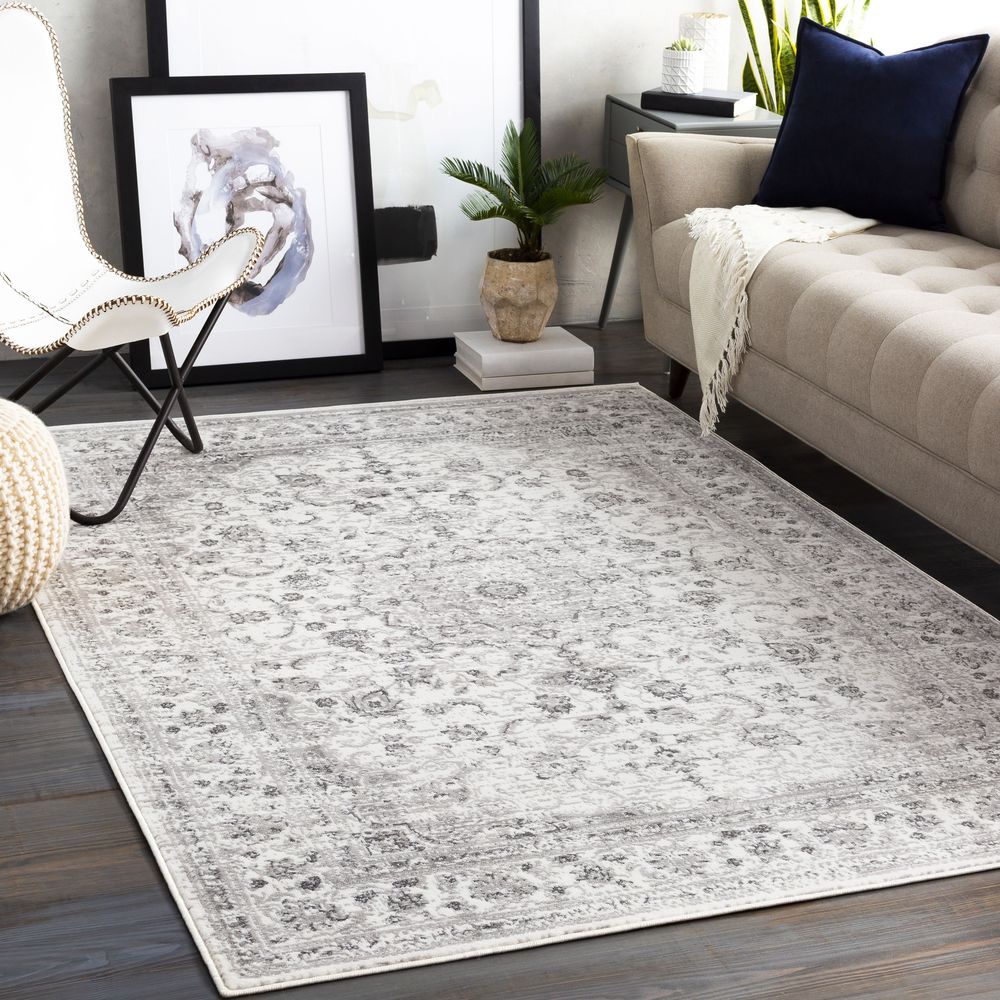 Monte Carlo MNC-2319 Light Gray/ Charcoal Rugs #color_light gray/ charcoal