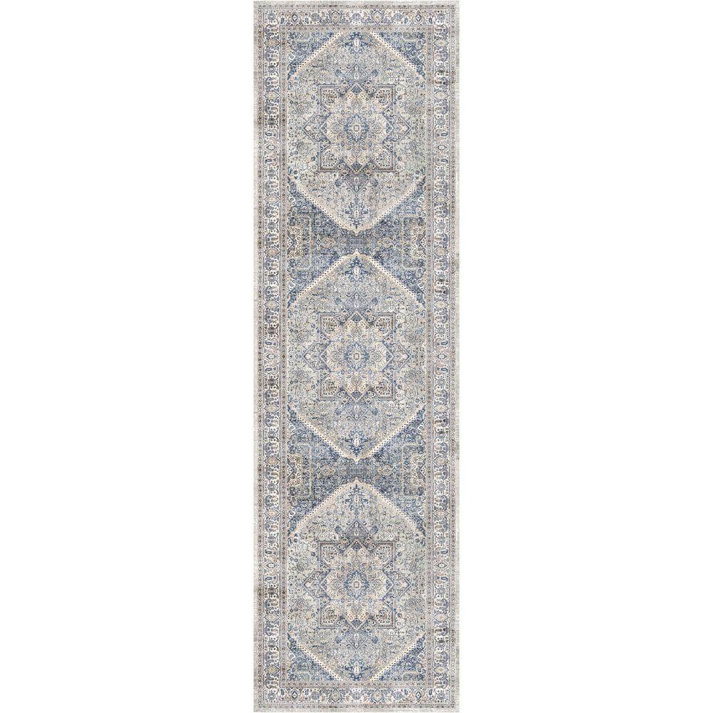 Vintage Home VNH01 Beige Blue Rug #color_beige blue