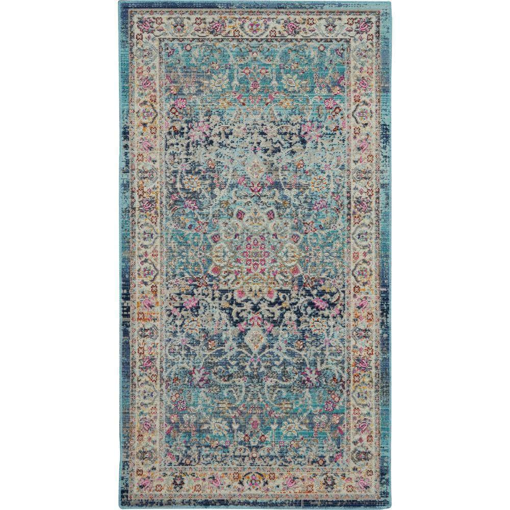 Vintage Kashan VKA01 Blue Rugs #color_blue