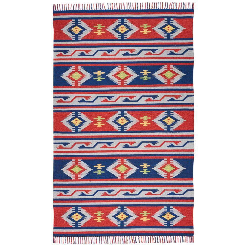 Baja BAJ03 Blue/Red Rugs #color_blue/red