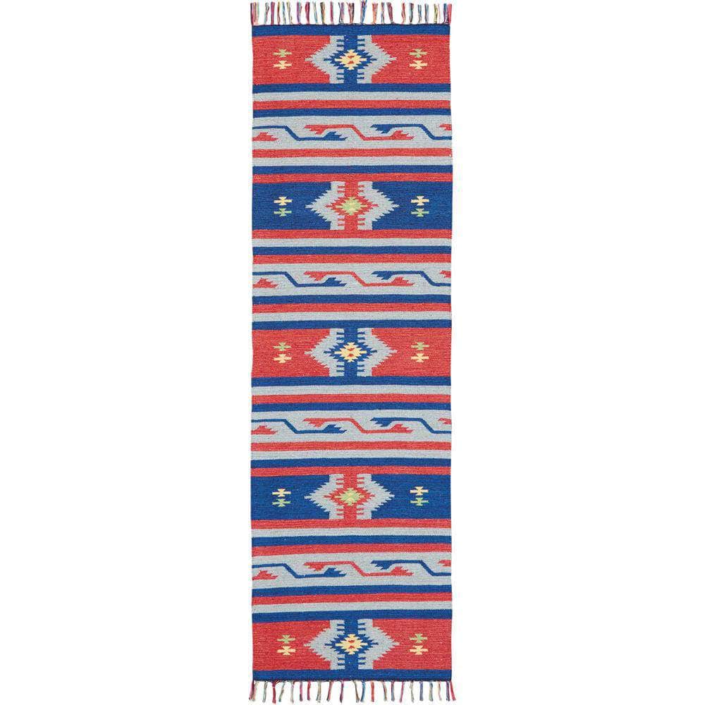 Baja BAJ03 Blue/Red Rugs #color_blue/red